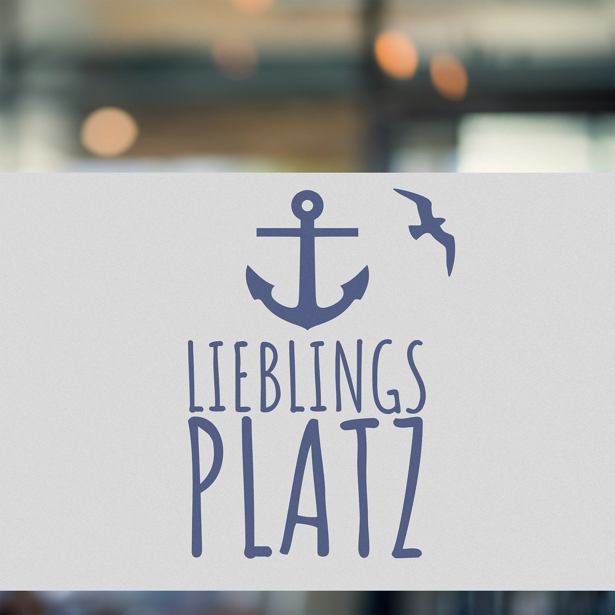 Fensterfolie Anker mit Spruch „Lieblingsplatz“ - Image 3