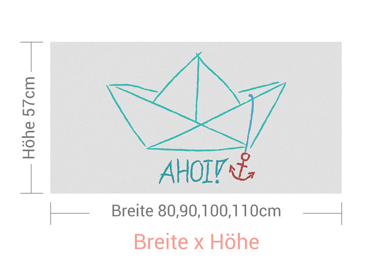 Fensterfolie Boot mit „Ahoj“ - Image 6