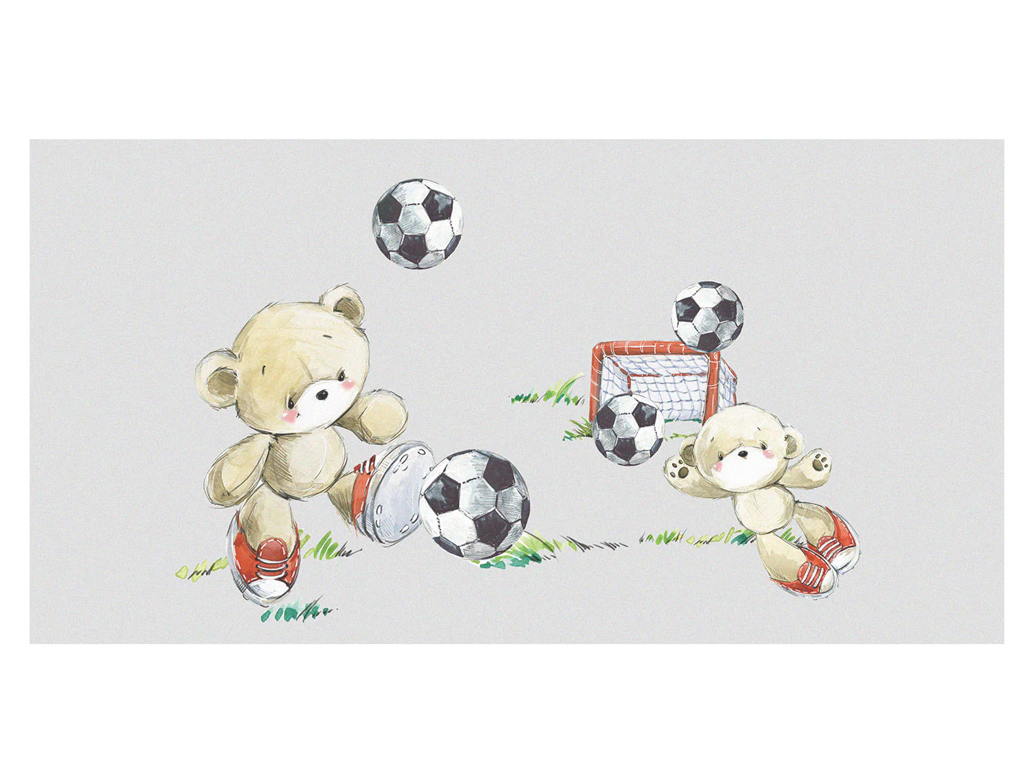 Fensterfolie Fußball-Bärchen - Image 3
