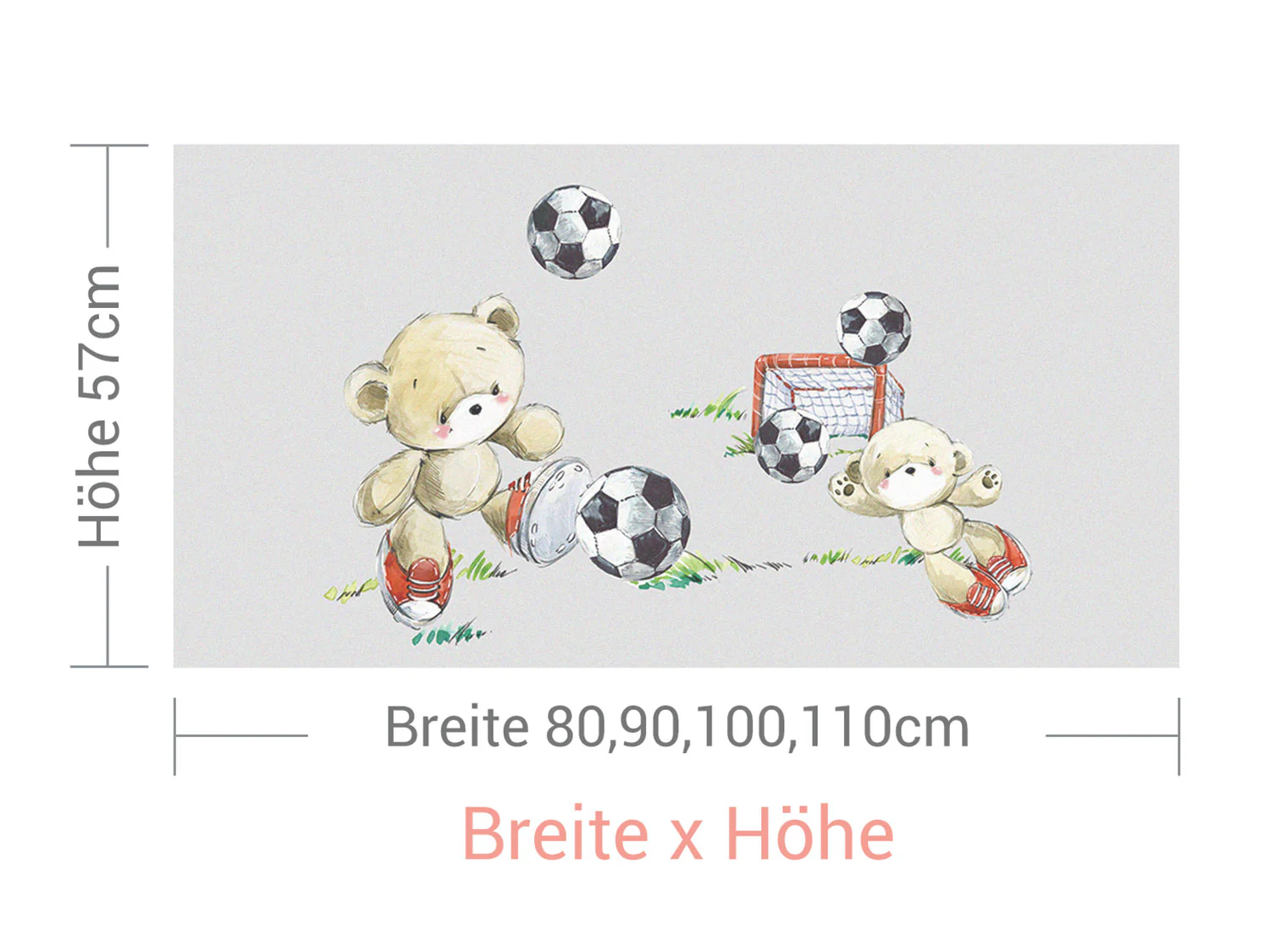 Fensterfolie Fußball-Bärchen - Image 4