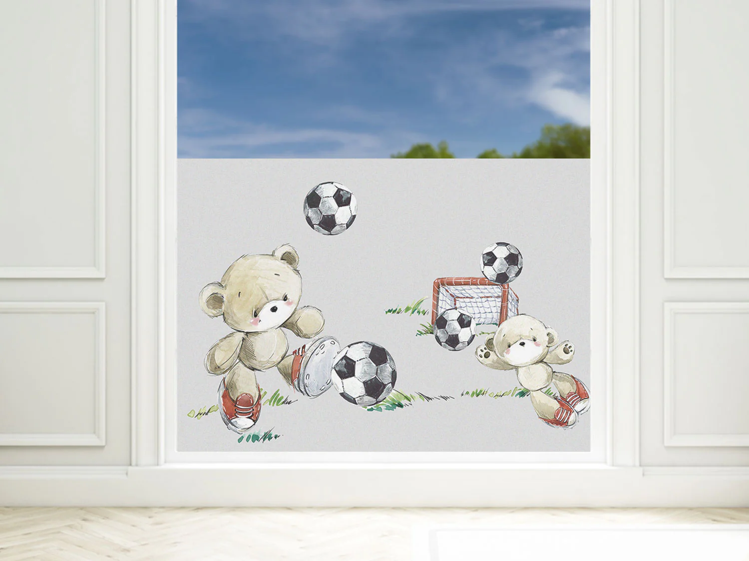 Fensterfolie Fußball-Bärchen - Image 5