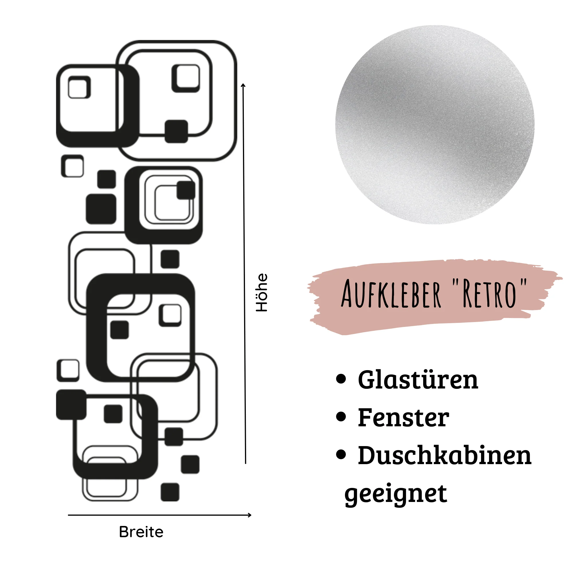 Glastüren Aufkleber Retro für Türen & Duschkabinen - Image 5