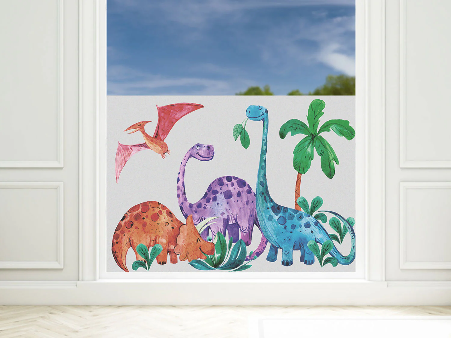 Fensterfolie Kinderzimmer Jungen Dinos - Image 5