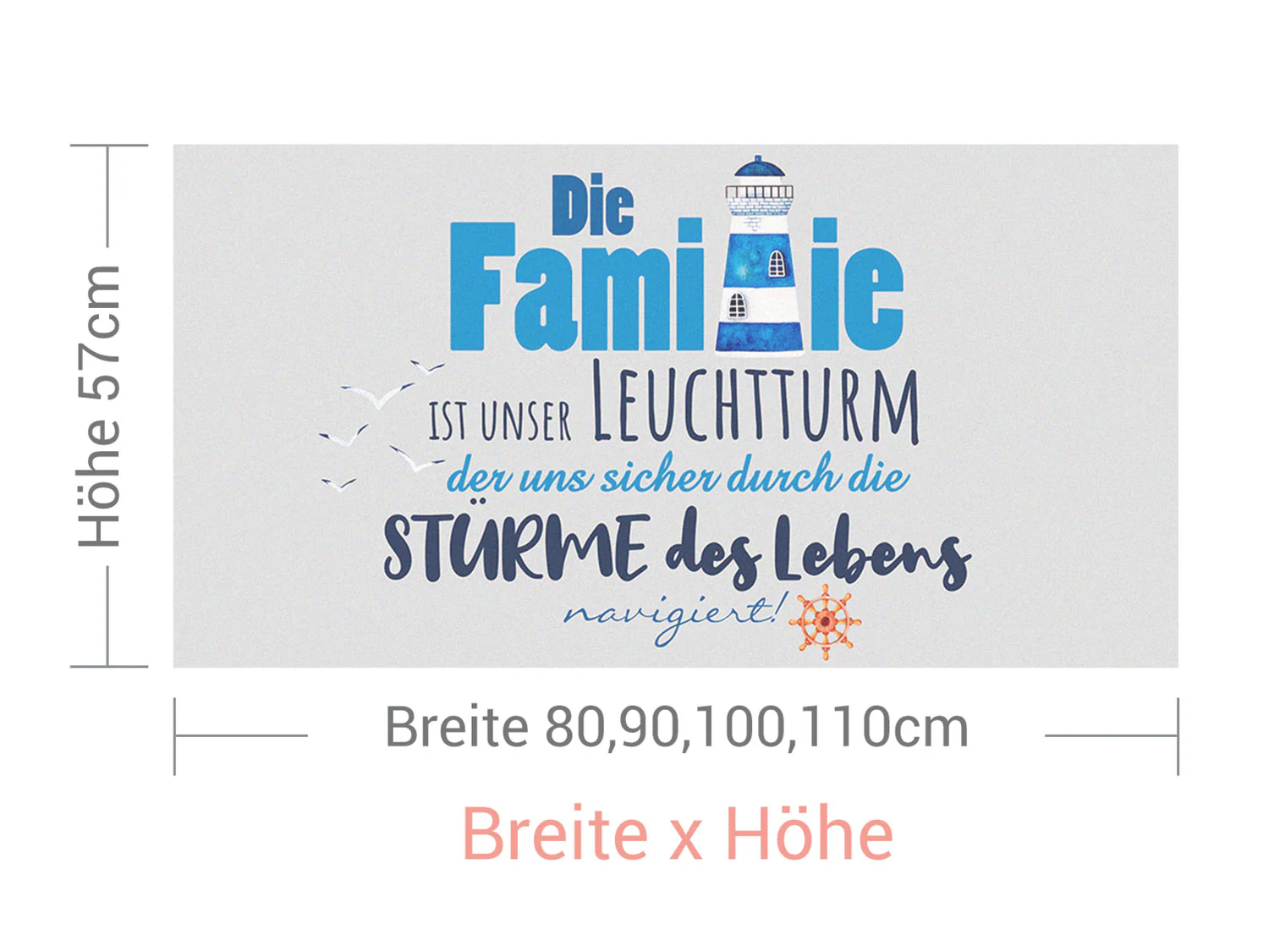 Fensterfolie Leuchtturm mit Familienspruch - Image 6