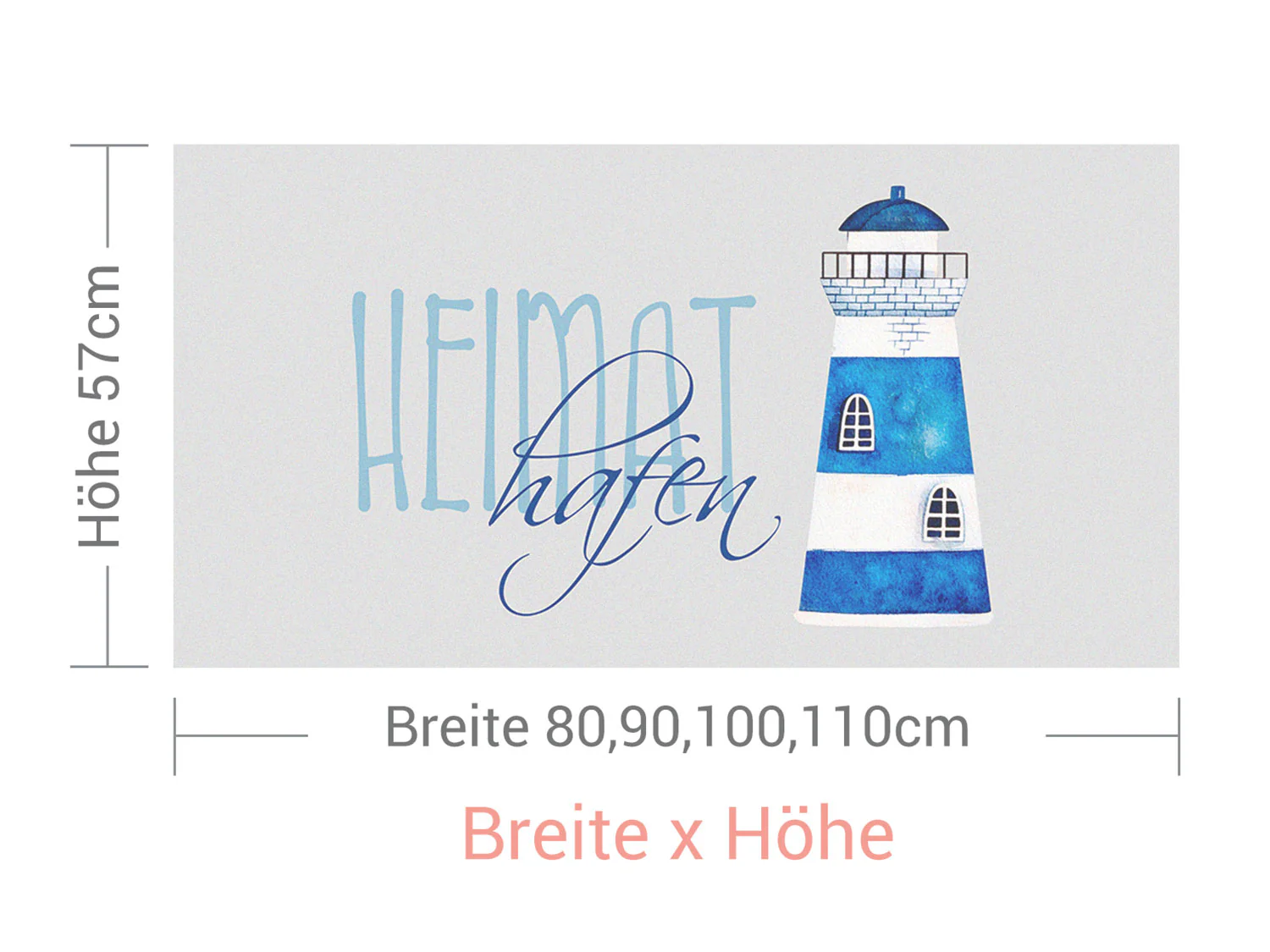 Fensterfolie Leuchtturm mit Spruch „Heimathafen“ - Image 6