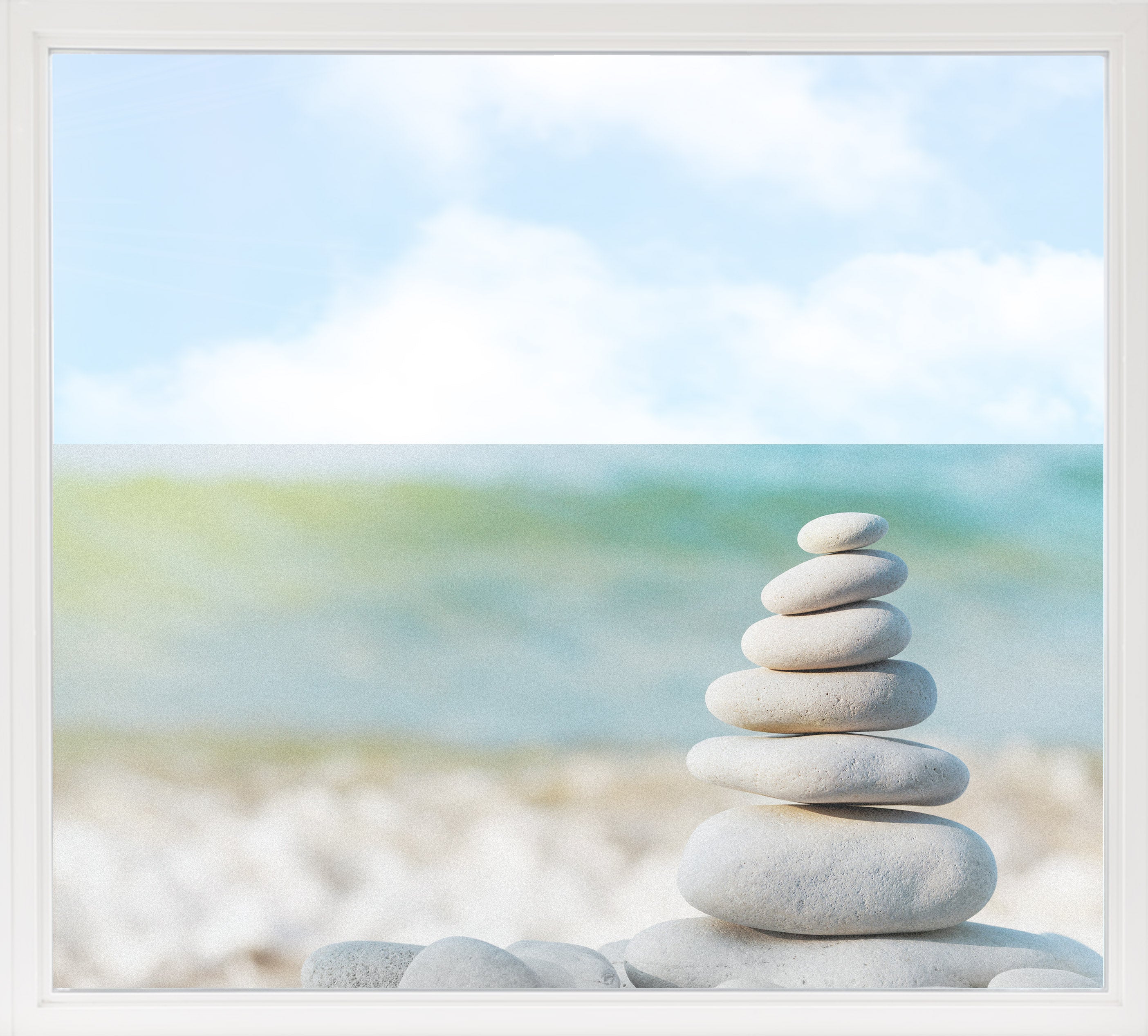 Fensterfolie Steine am Strand - Image 4