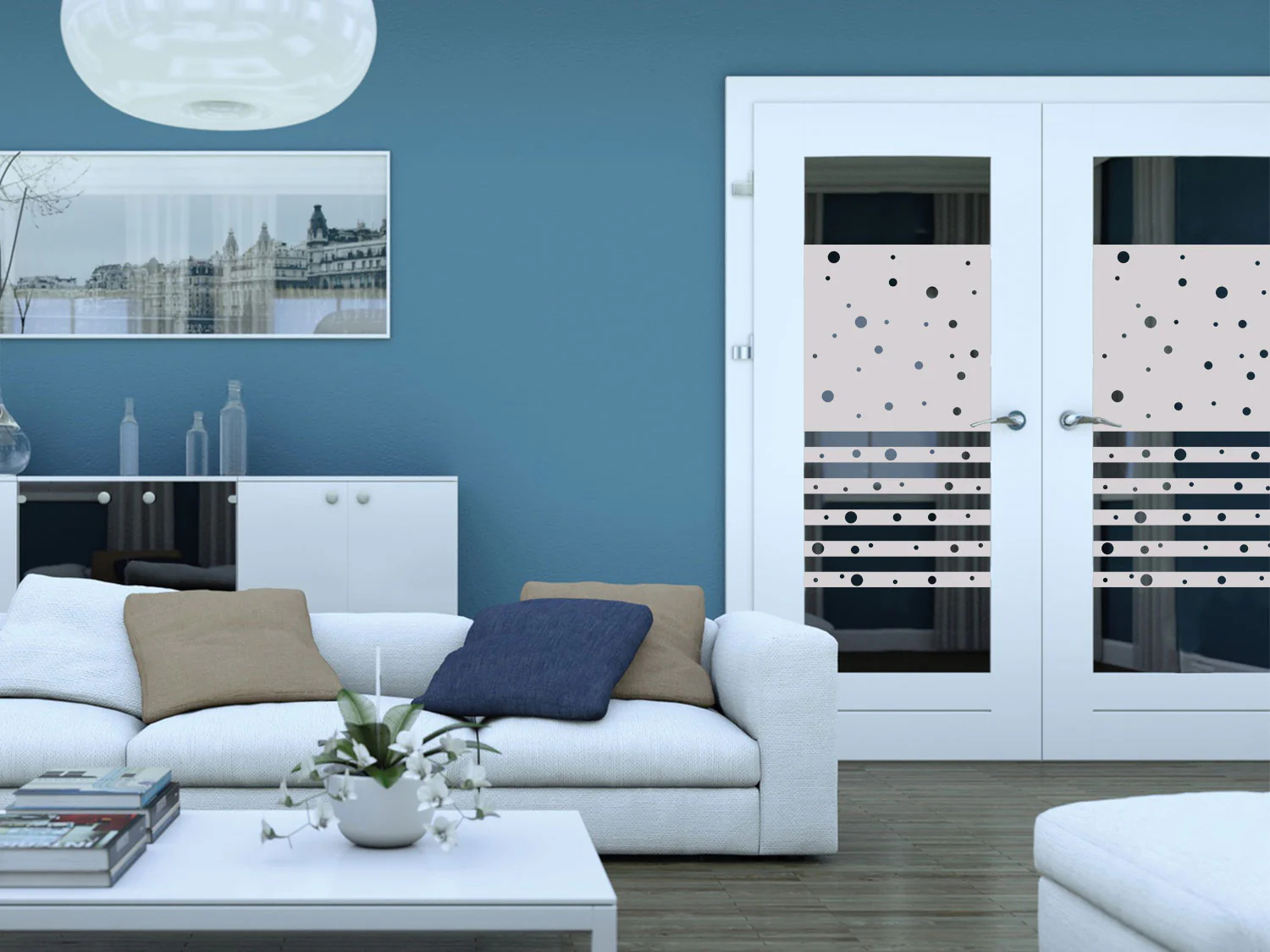 Fensterfolie mit Punkten und Streifen - Image 3