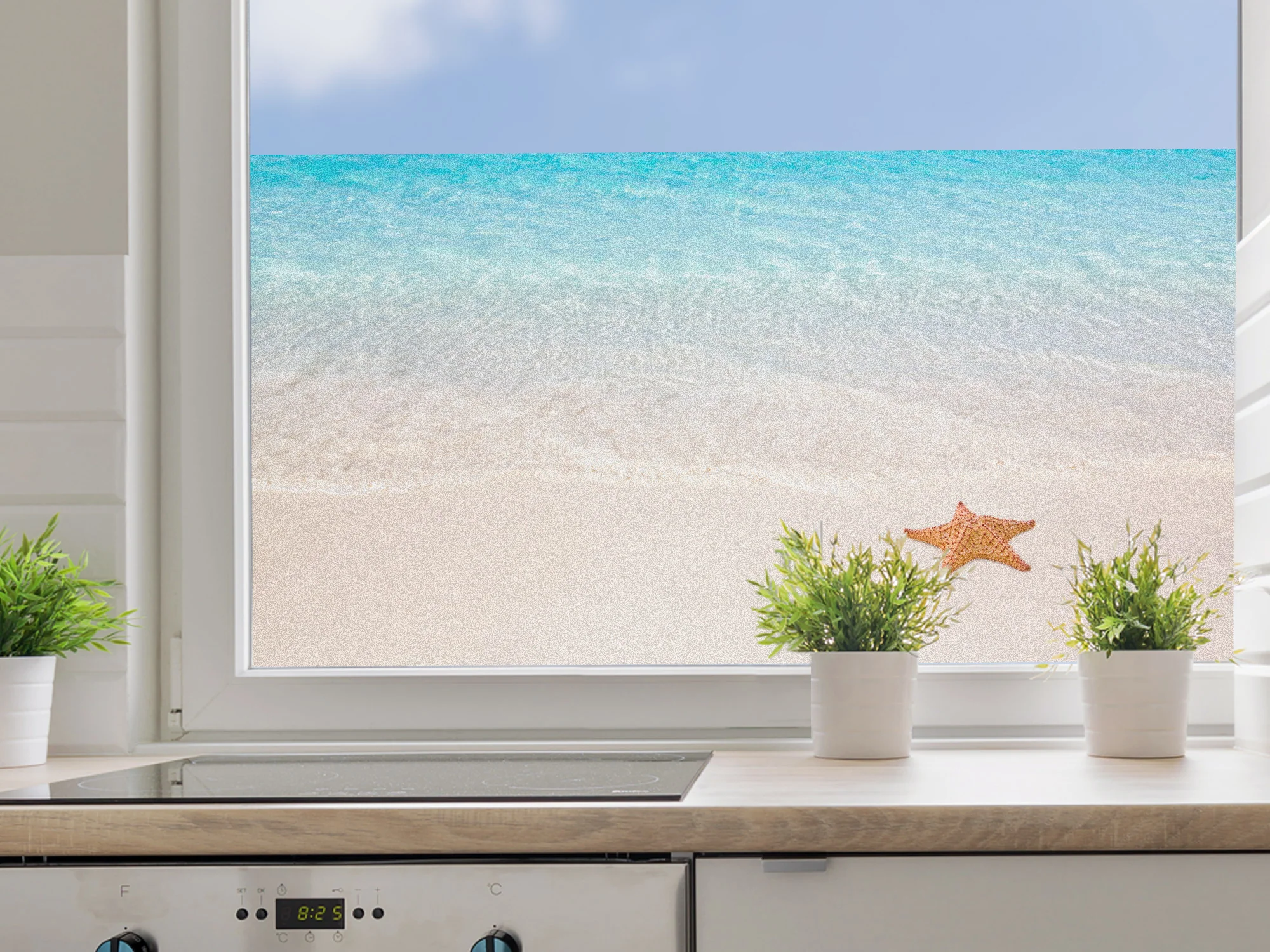 Fensterfolie Strand mit Seestern - Image 3