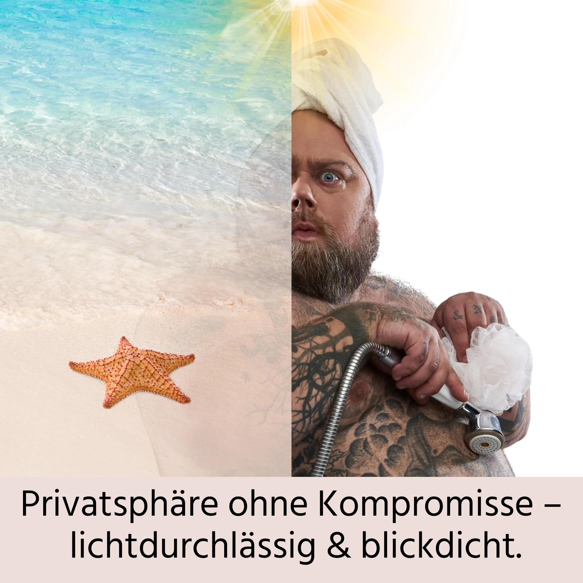 Fensterfolie Strand mit Seestern - Image 4
