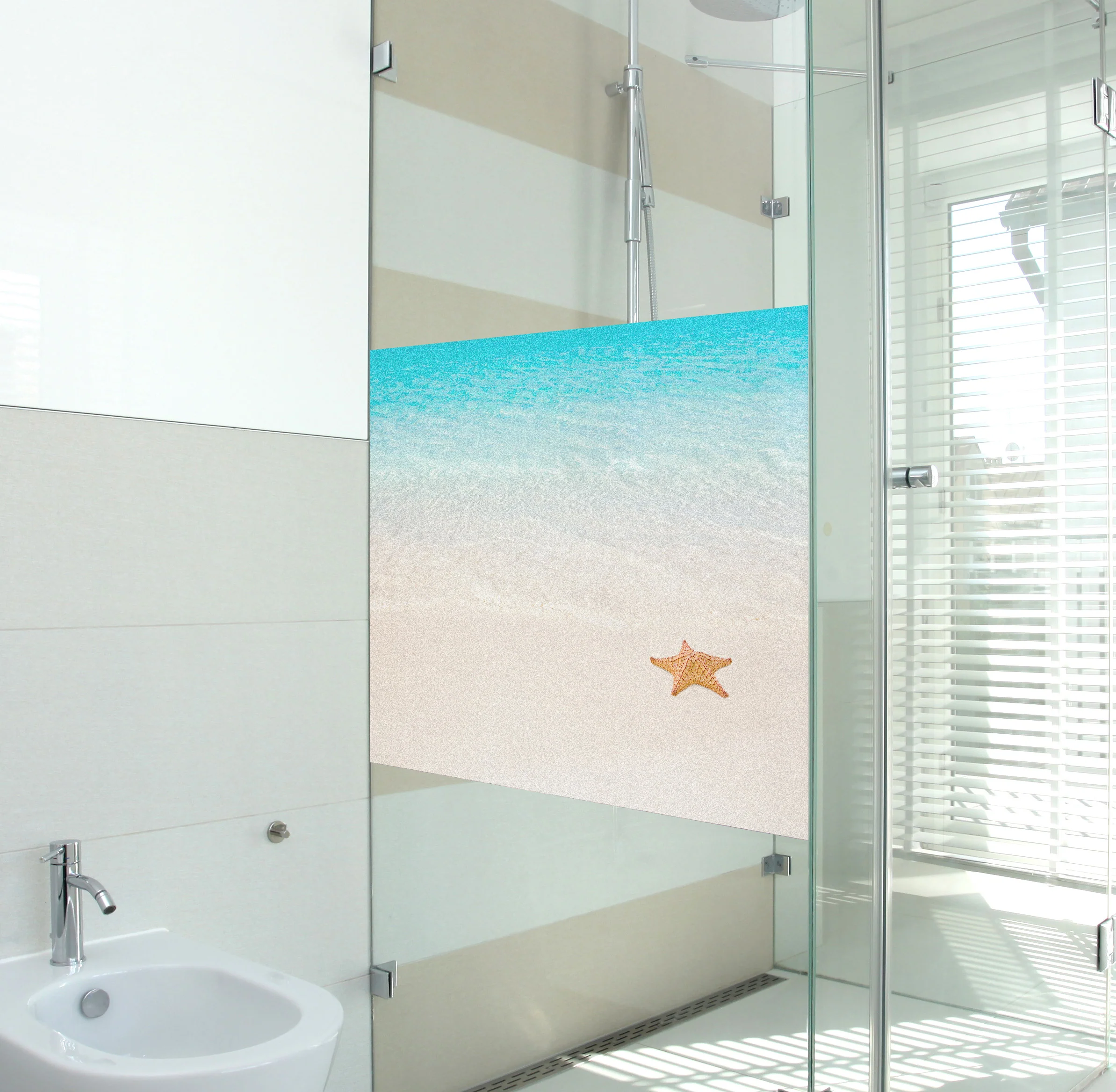 Fensterfolie Strand mit Seestern - Image 6