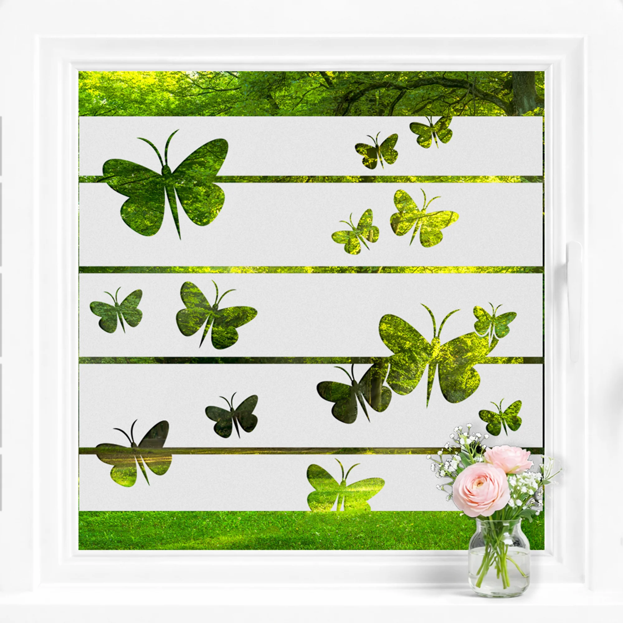 Fensterfolie Streifen Schmetterlinge - Image 3