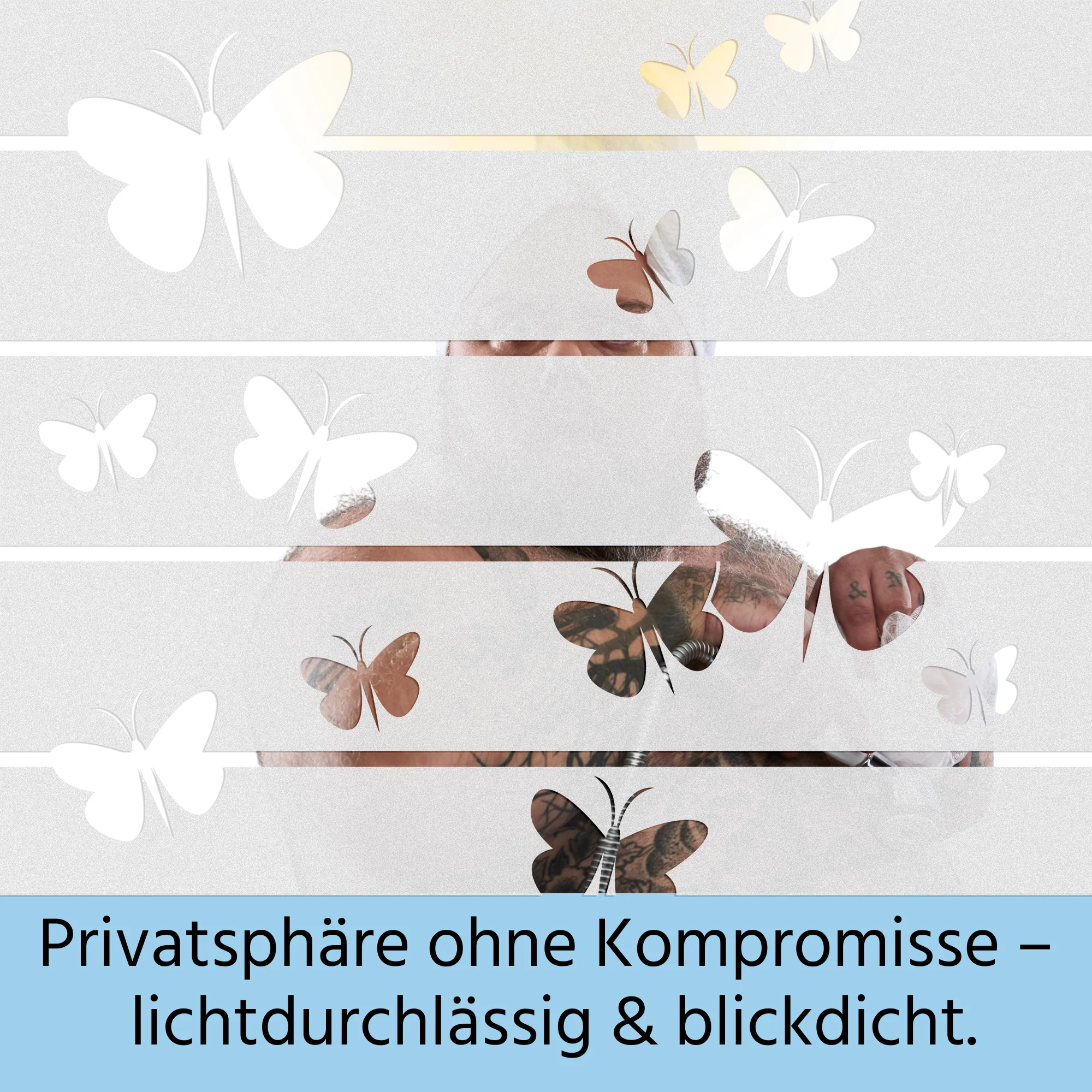 Fensterfolie Streifen Schmetterlinge - Image 4