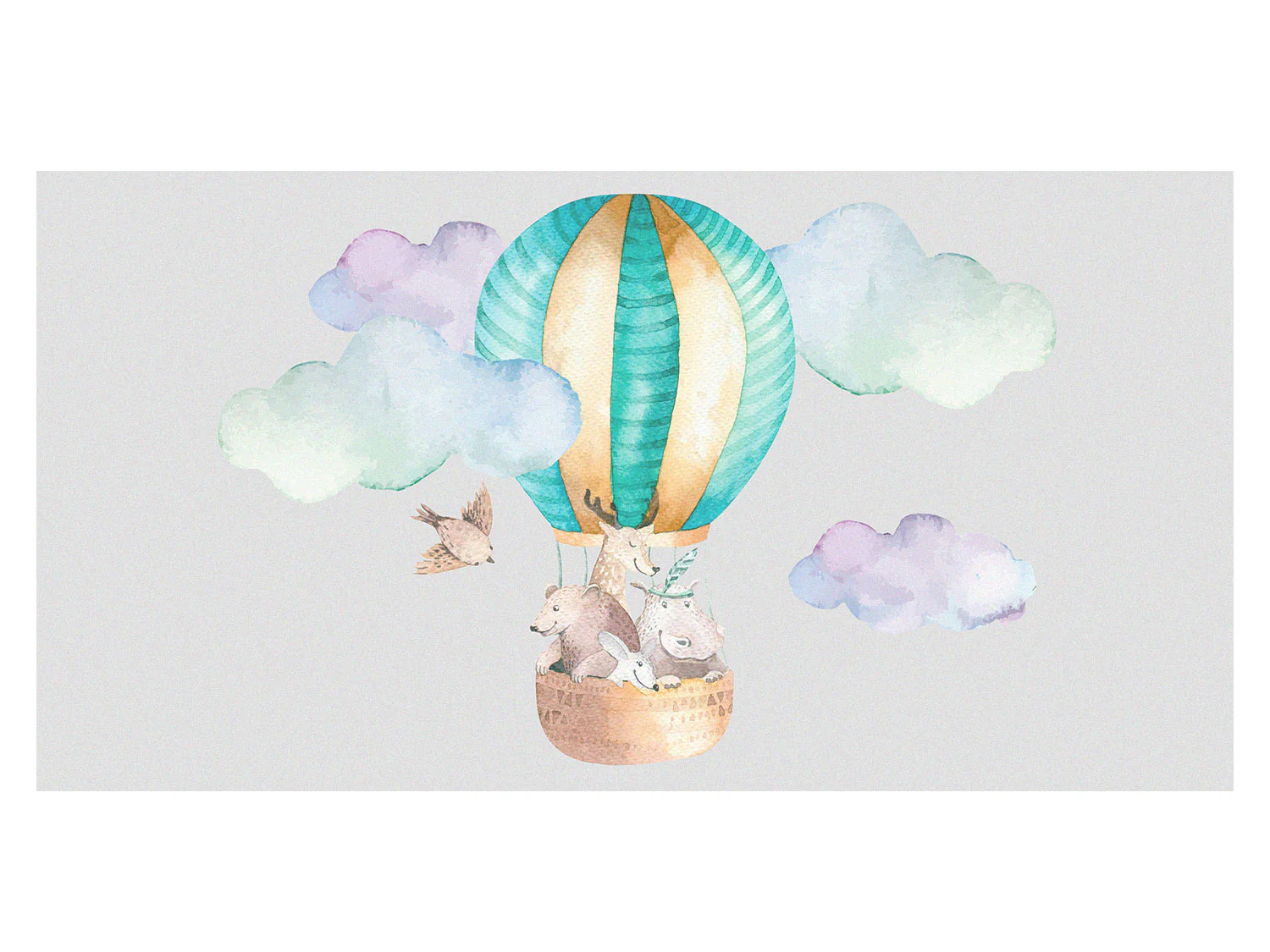 Fensterfolie Tiere in Heißluftballons - Image 3