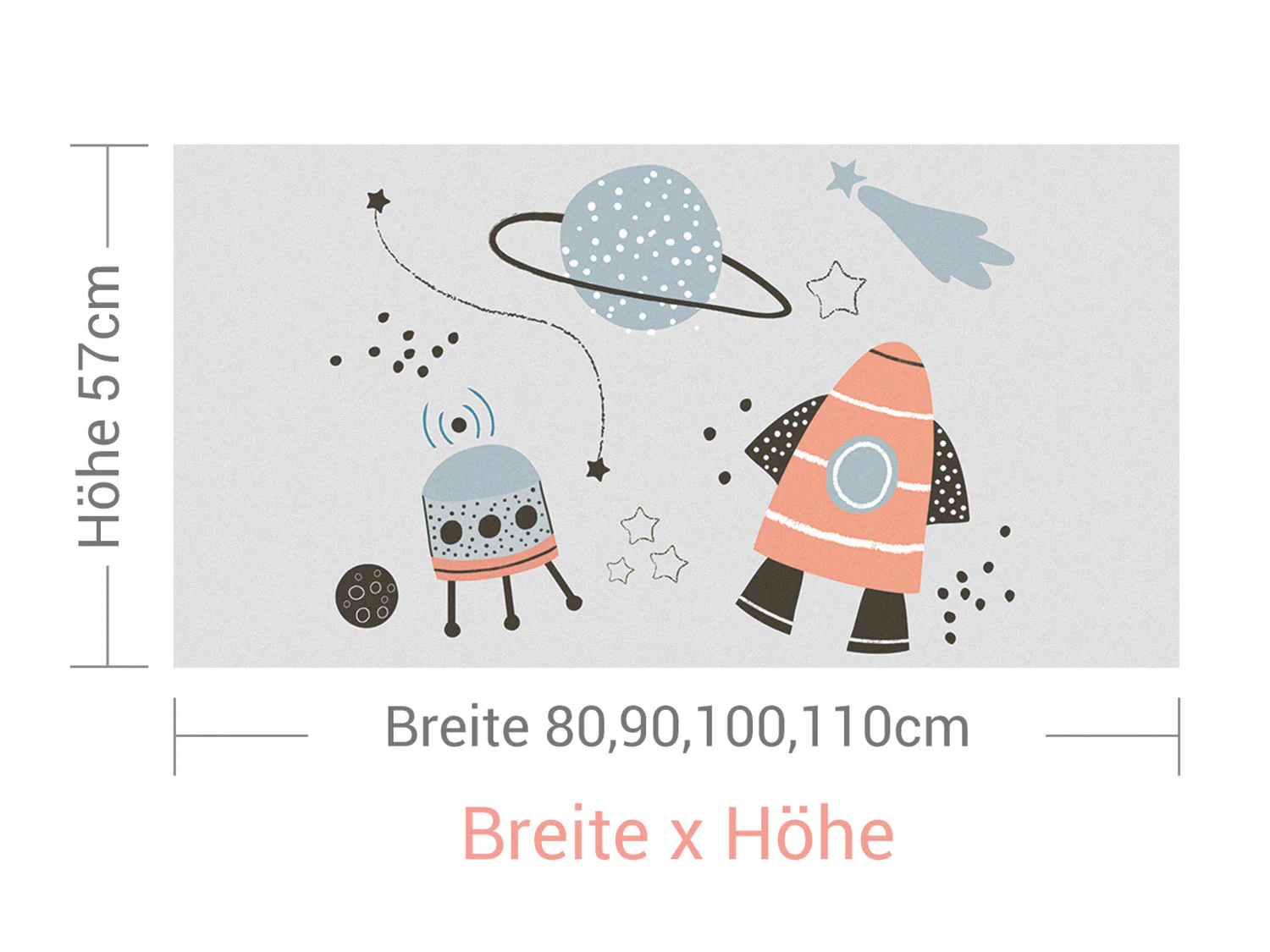 Fensterfolie Weltall mit Rakete - Image 4