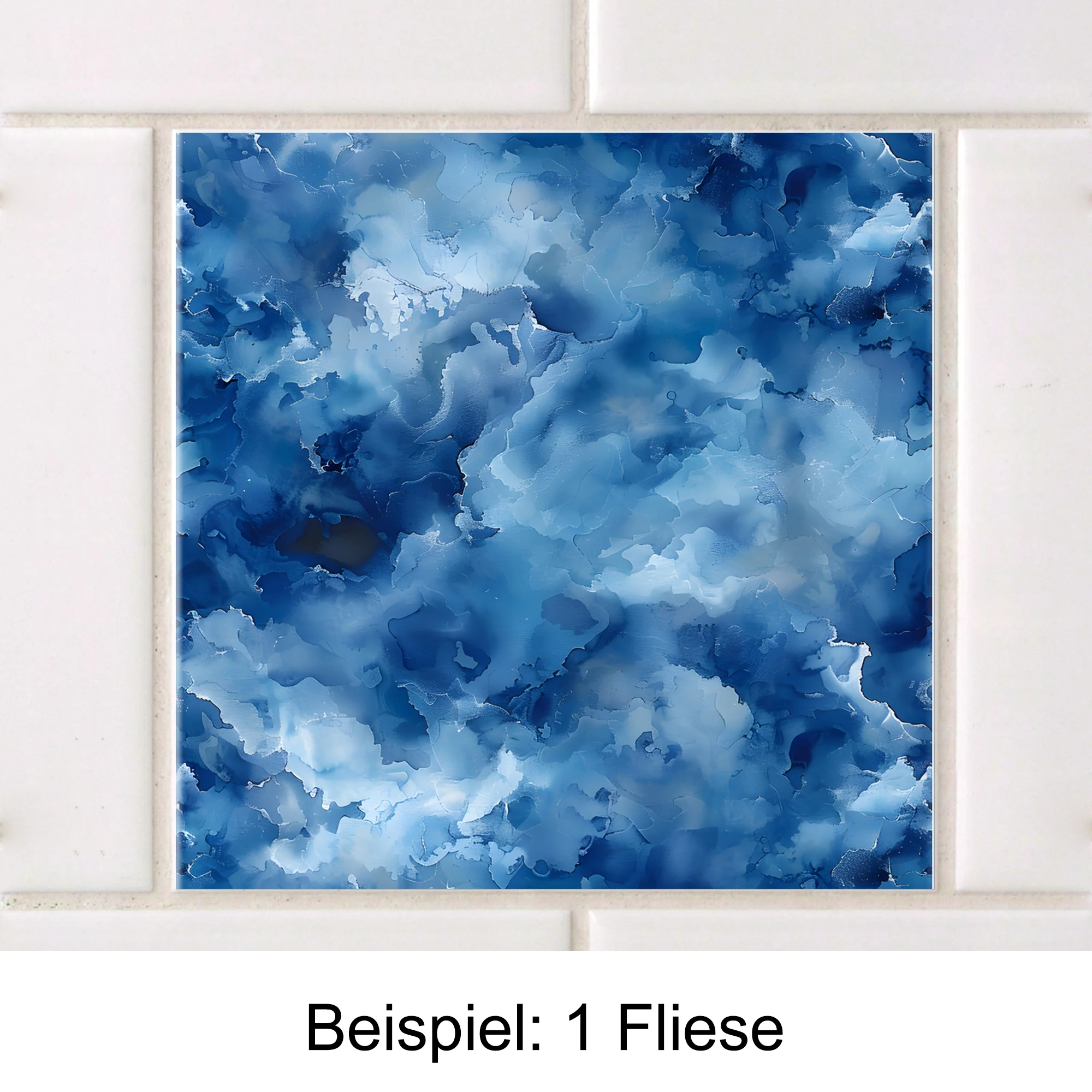 Fliesenaufkleber Berglandschaft in Blau - Image 3