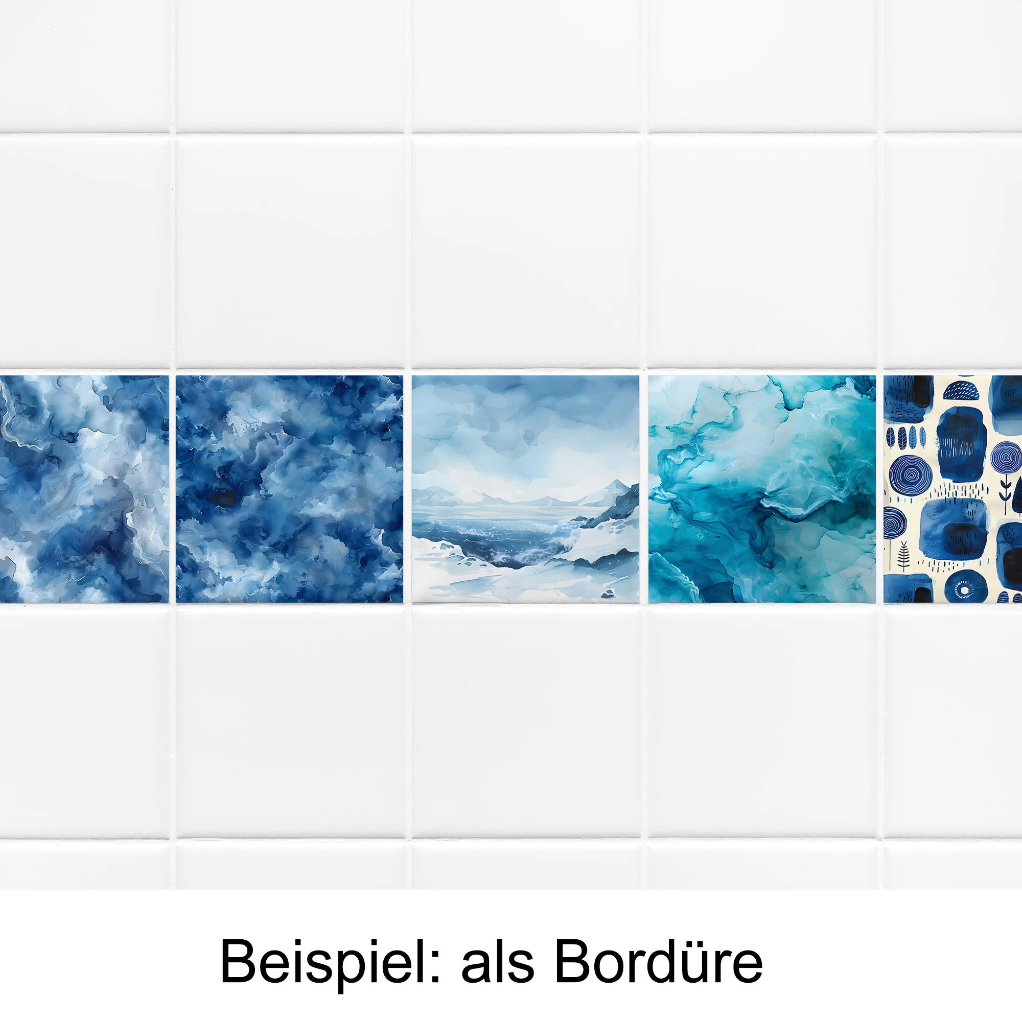 Fliesenaufkleber Berglandschaft in Blau - Image 4