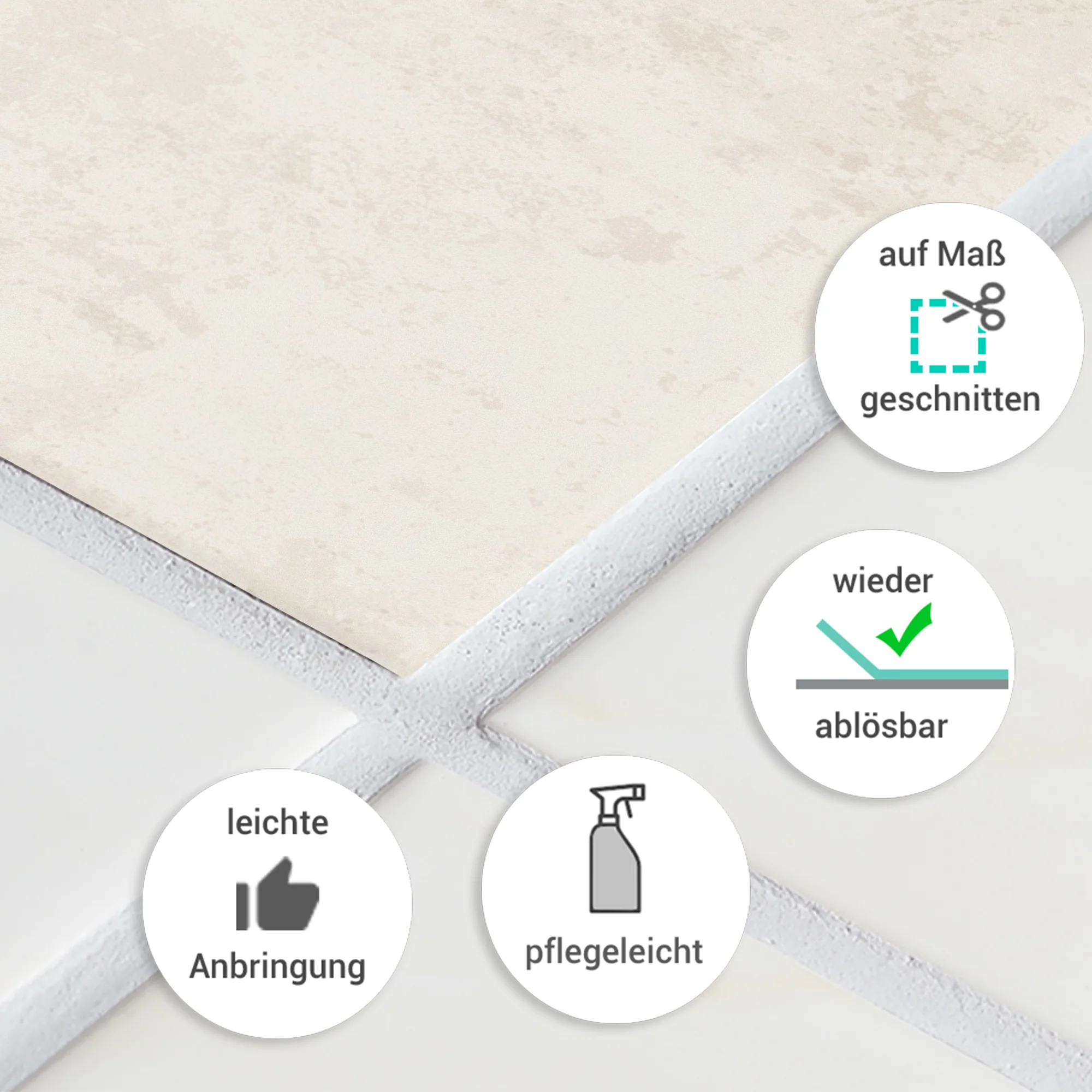 Fliesenaufkleber Beige, Sand und Hellgrau - Image 7