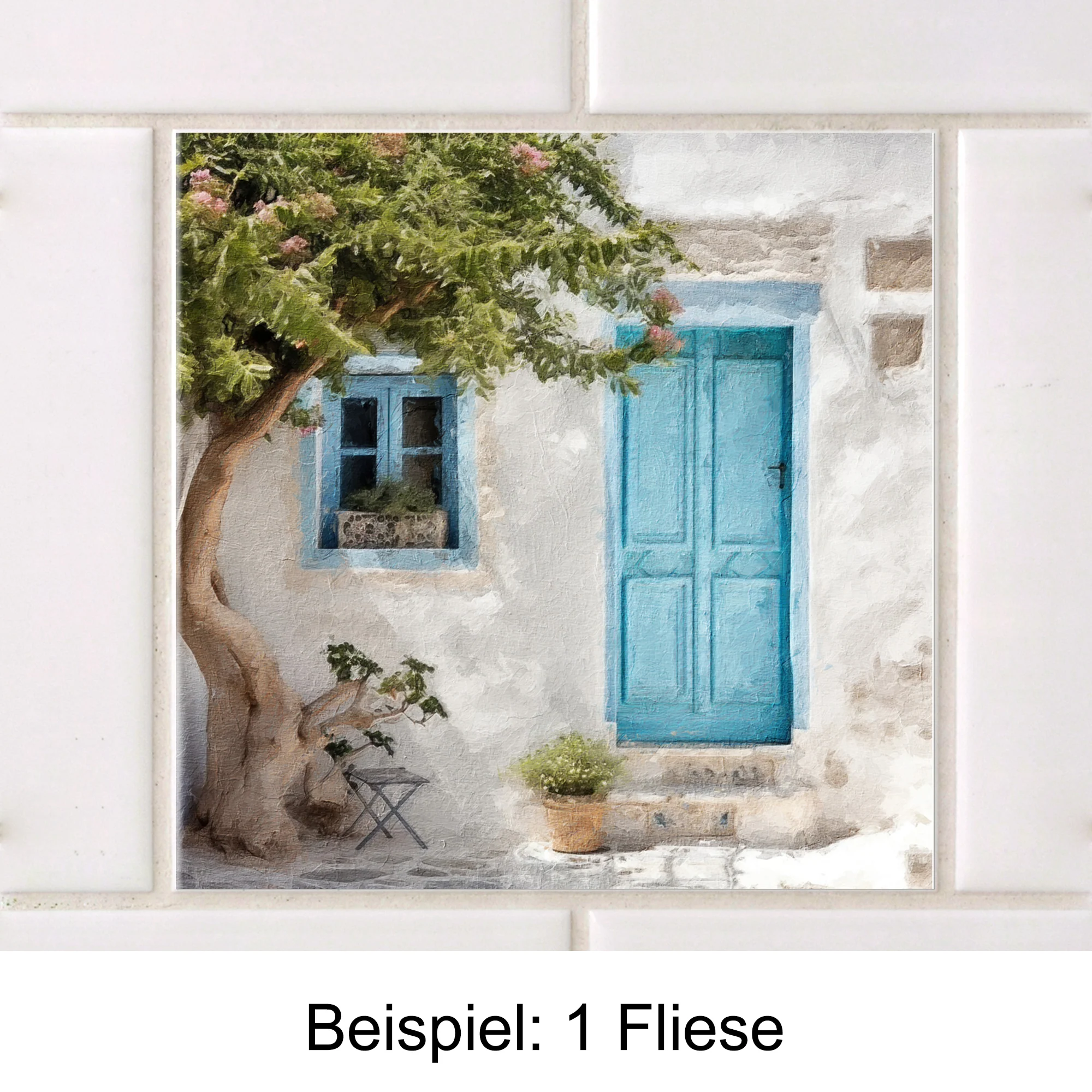 Fliesenaufkleber Blaue Tür - Image 3