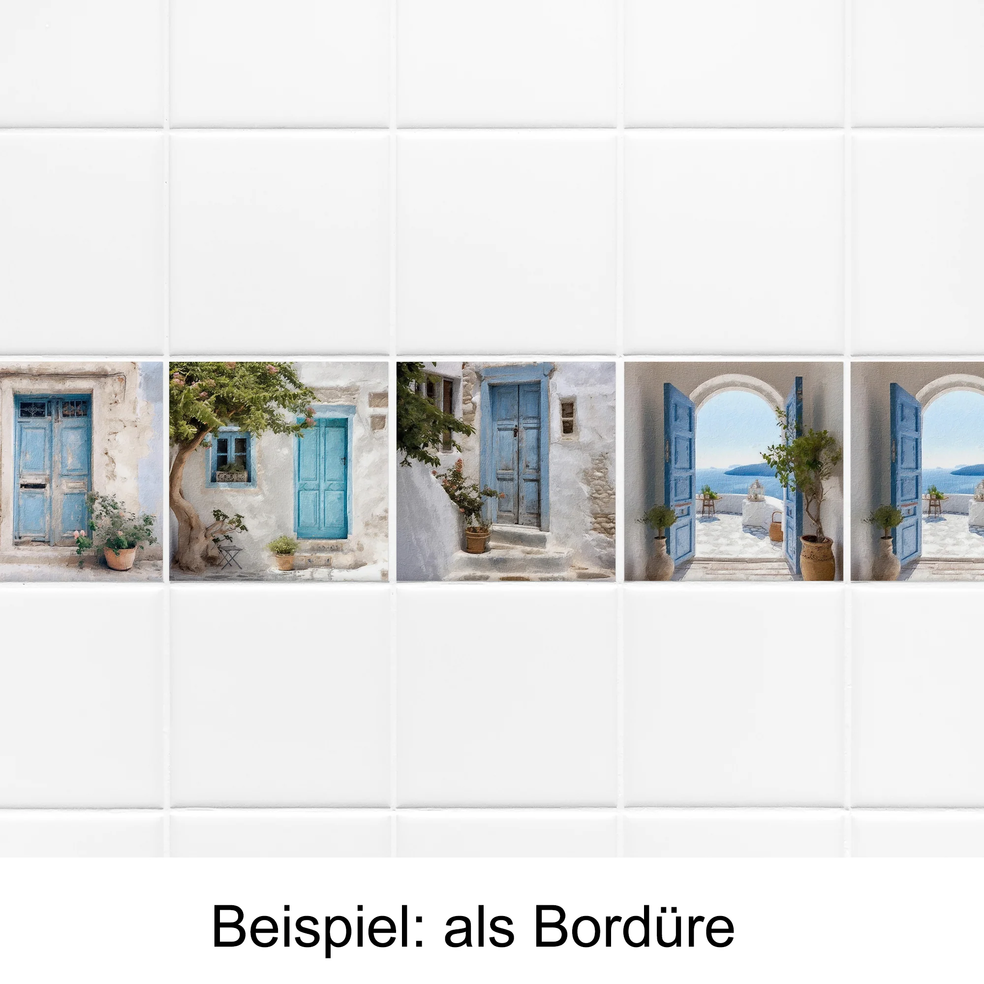 Fliesenaufkleber Blaue Tür - Image 4