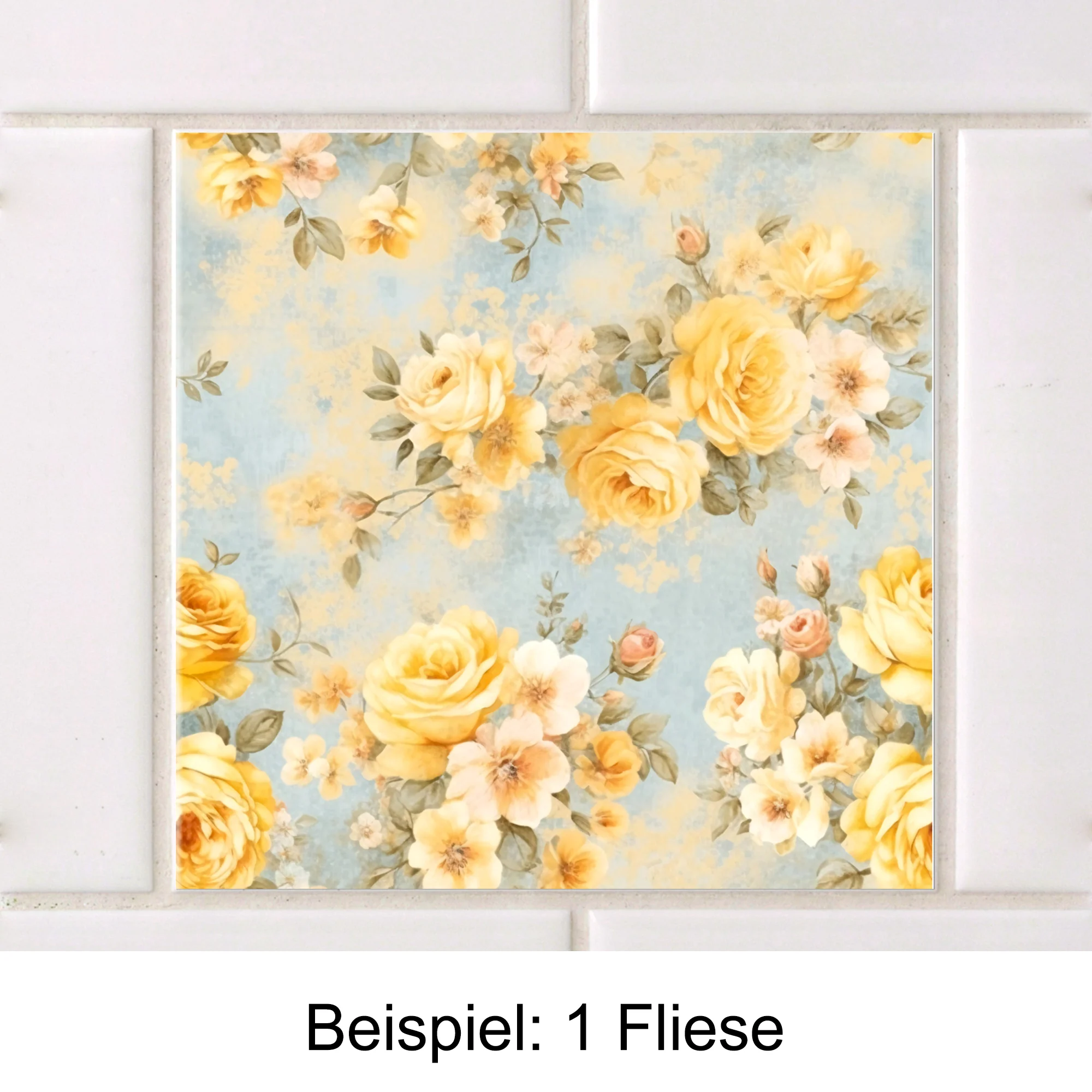 Fliesenaufkleber Blumenmuster - Image 3