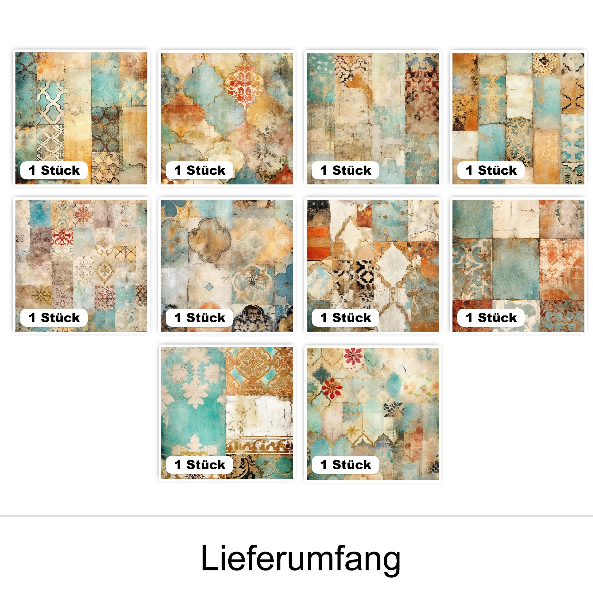 Fliesenaufkleber Boho-Muster - Image 2