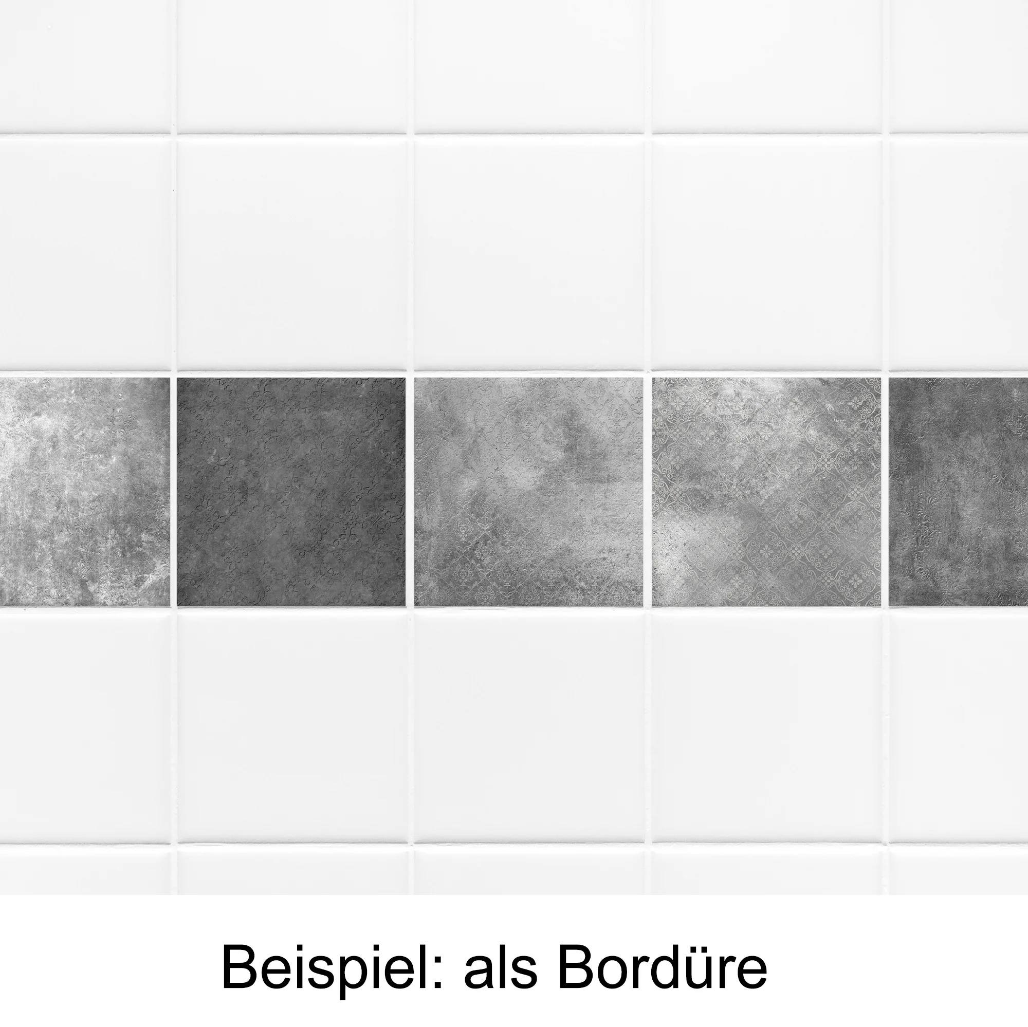 Fliesenaufkleber Graues Ornament - Image 4