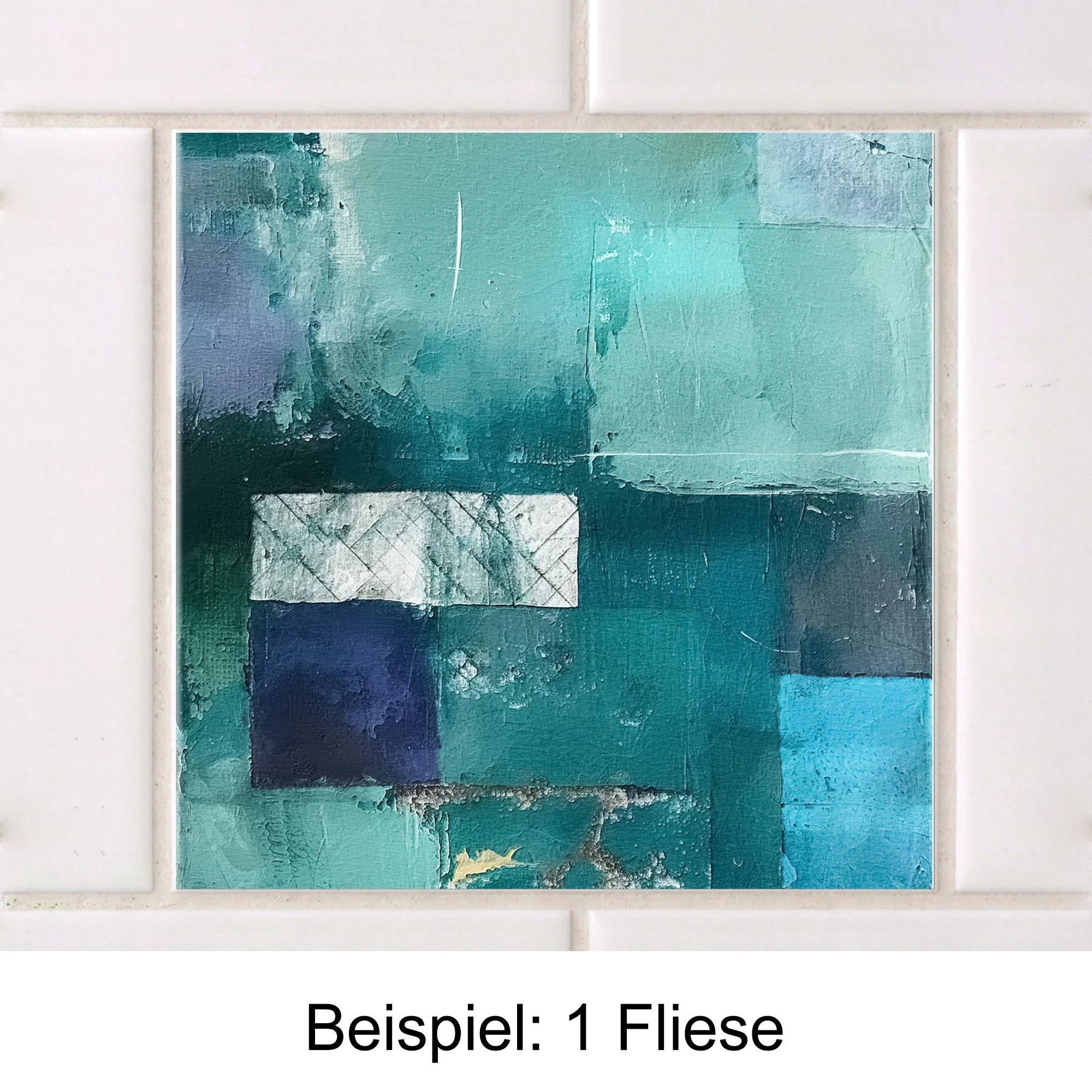Fliesenaufkleber in Aqua-Tönen - Image 3