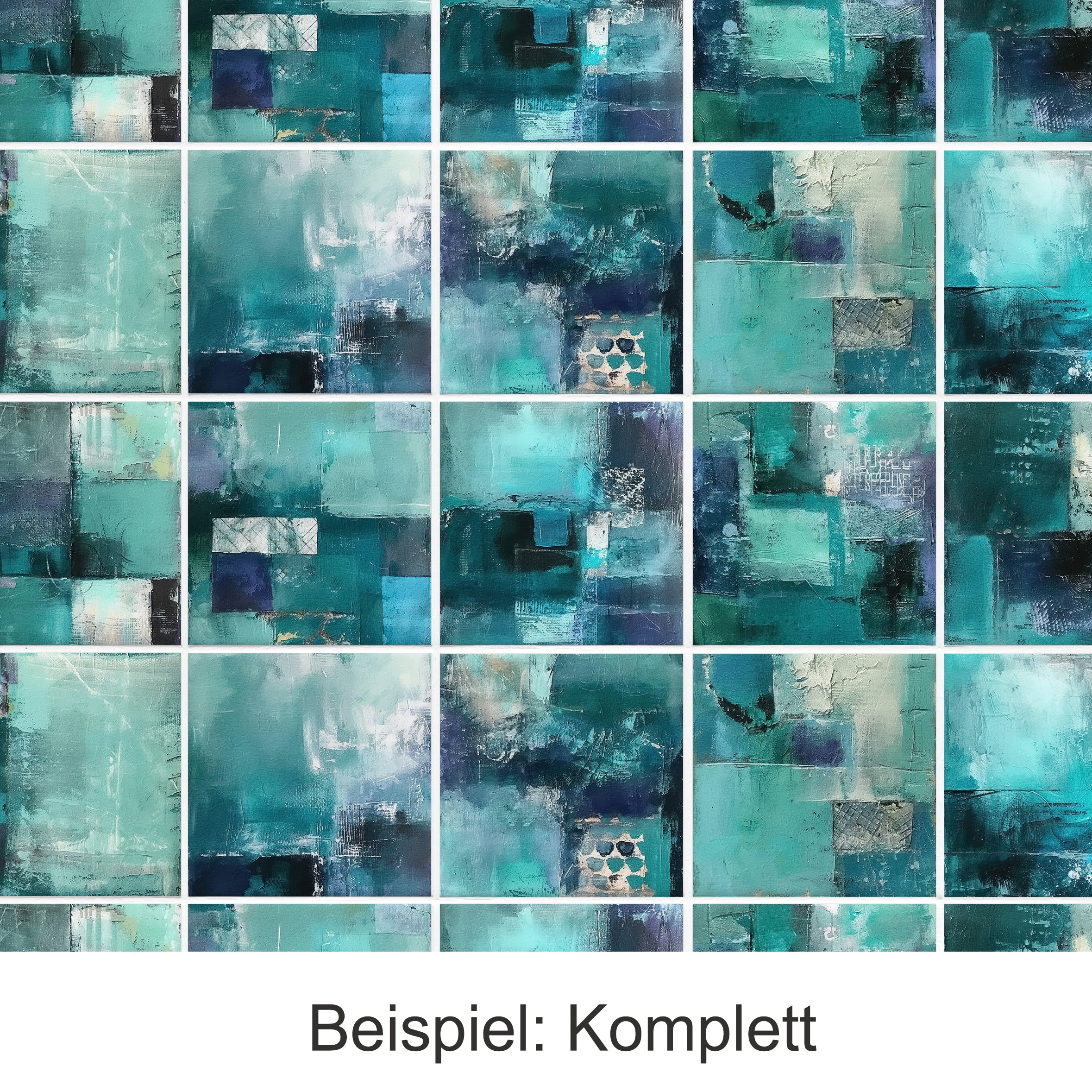 Fliesenaufkleber in Aqua-Tönen - Image 5