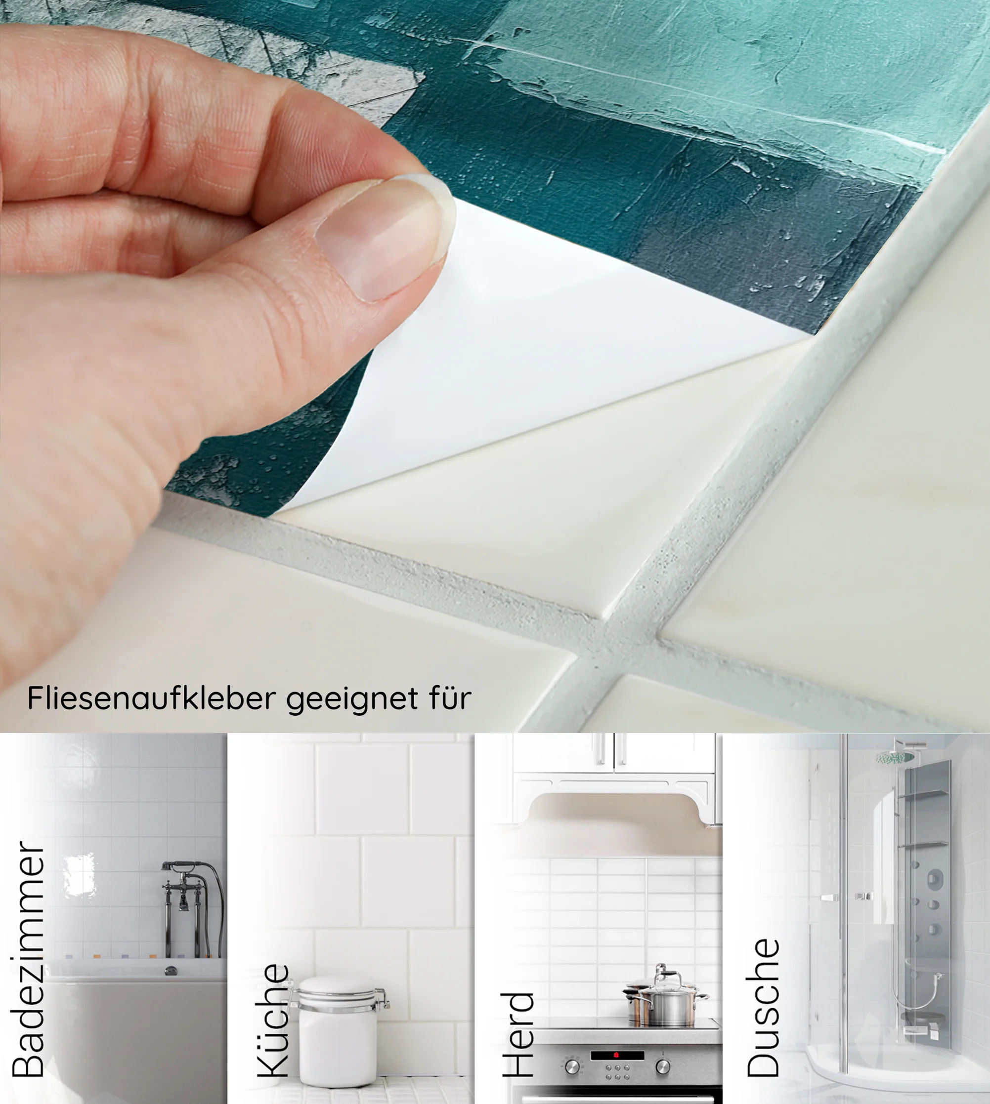 Fliesenaufkleber in Aqua-Tönen - Image 6