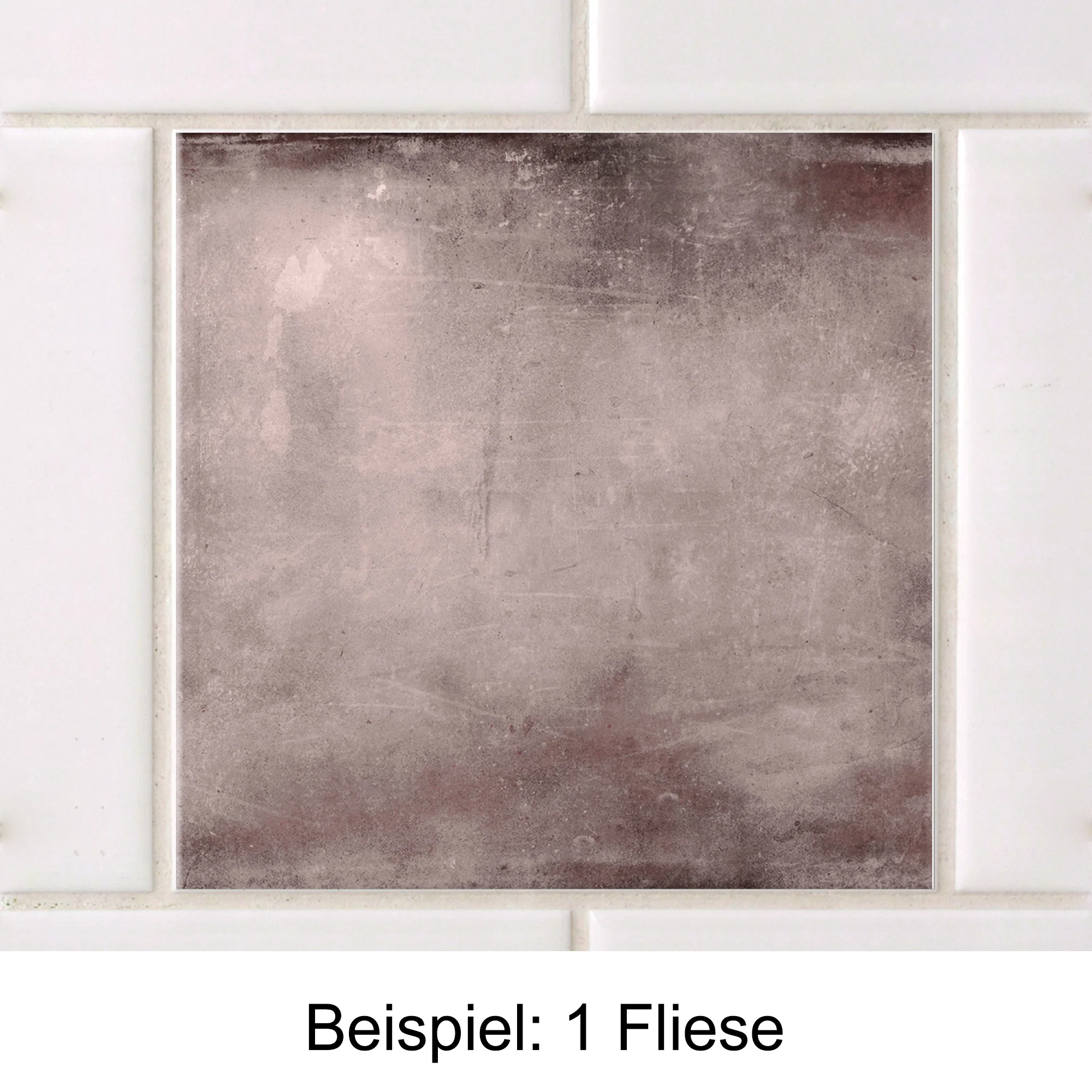 Fliesenaufkleber in Vintage Beton & Metall - Image 3
