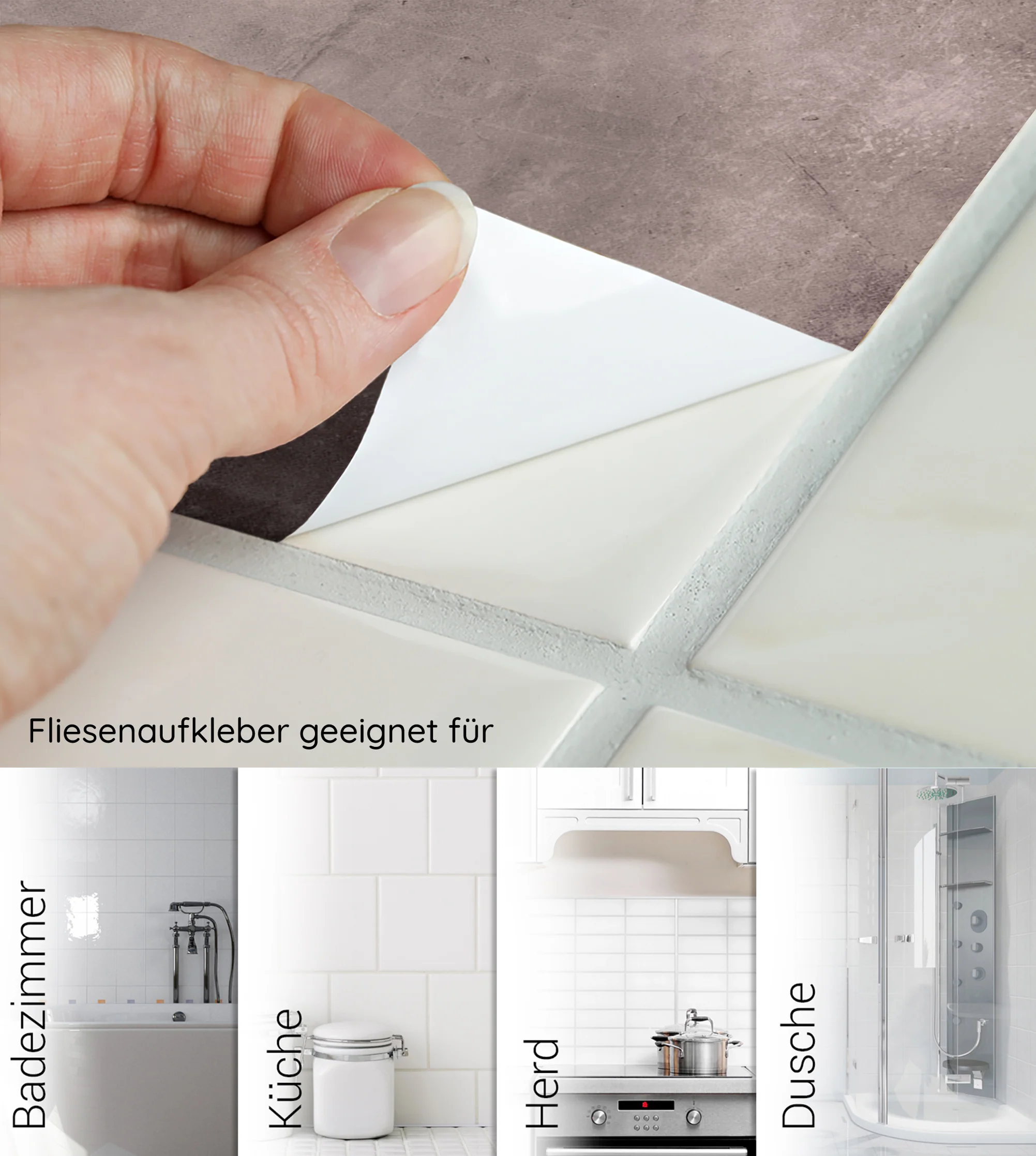 Fliesenaufkleber in Vintage Beton & Metall - Image 6