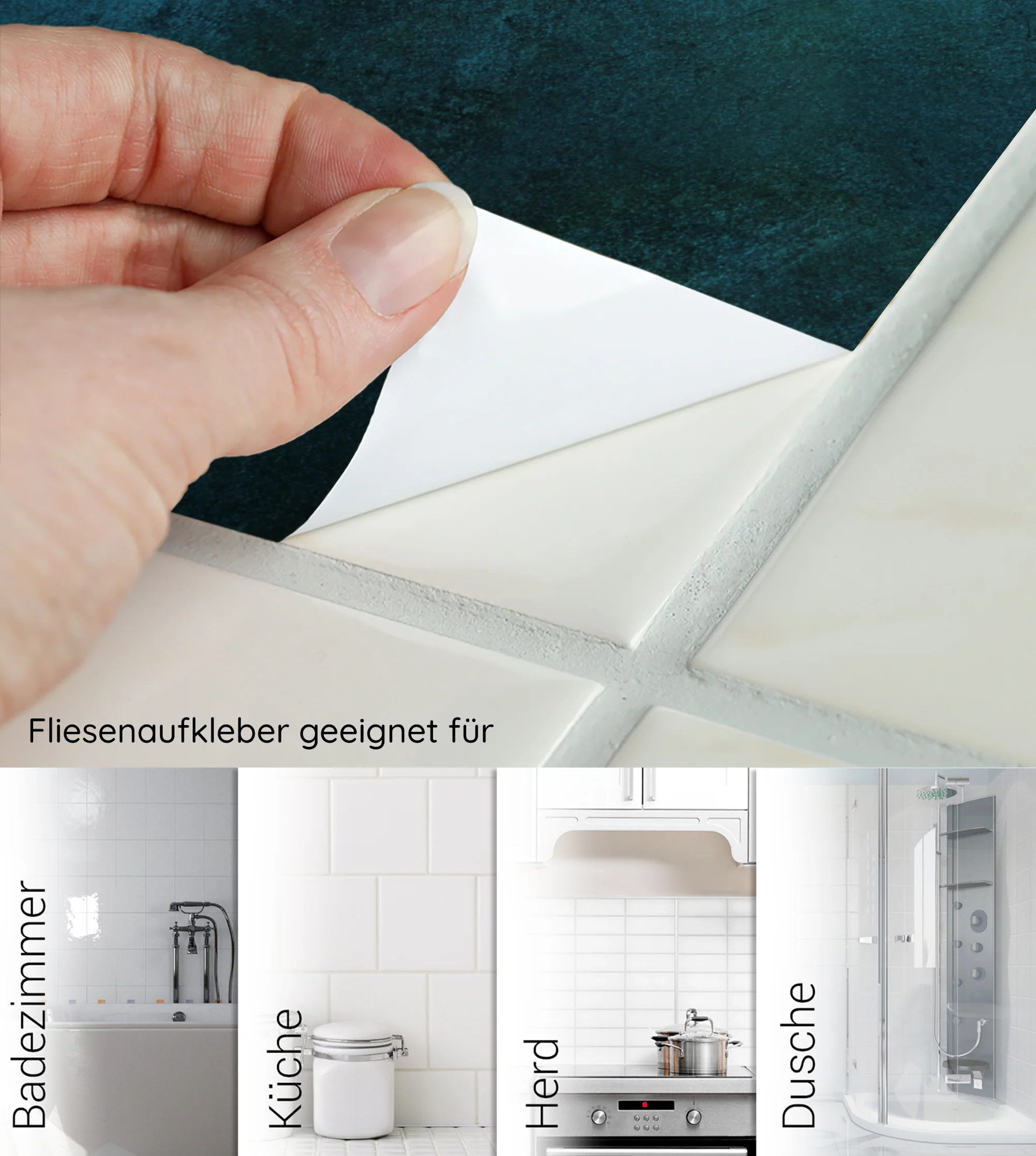 Fliesenaufkleber in Smaragdgrün - Für kreativen Wohnstil - Image 4