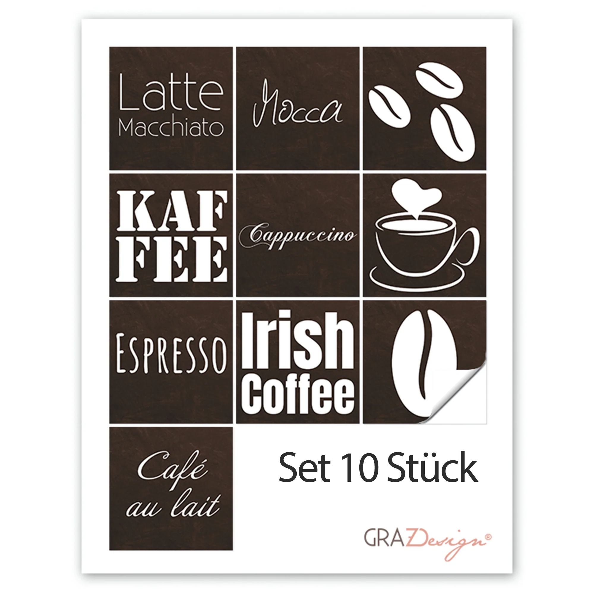 Fliesenaufkleber Kaffee Schriftzug - Image 6