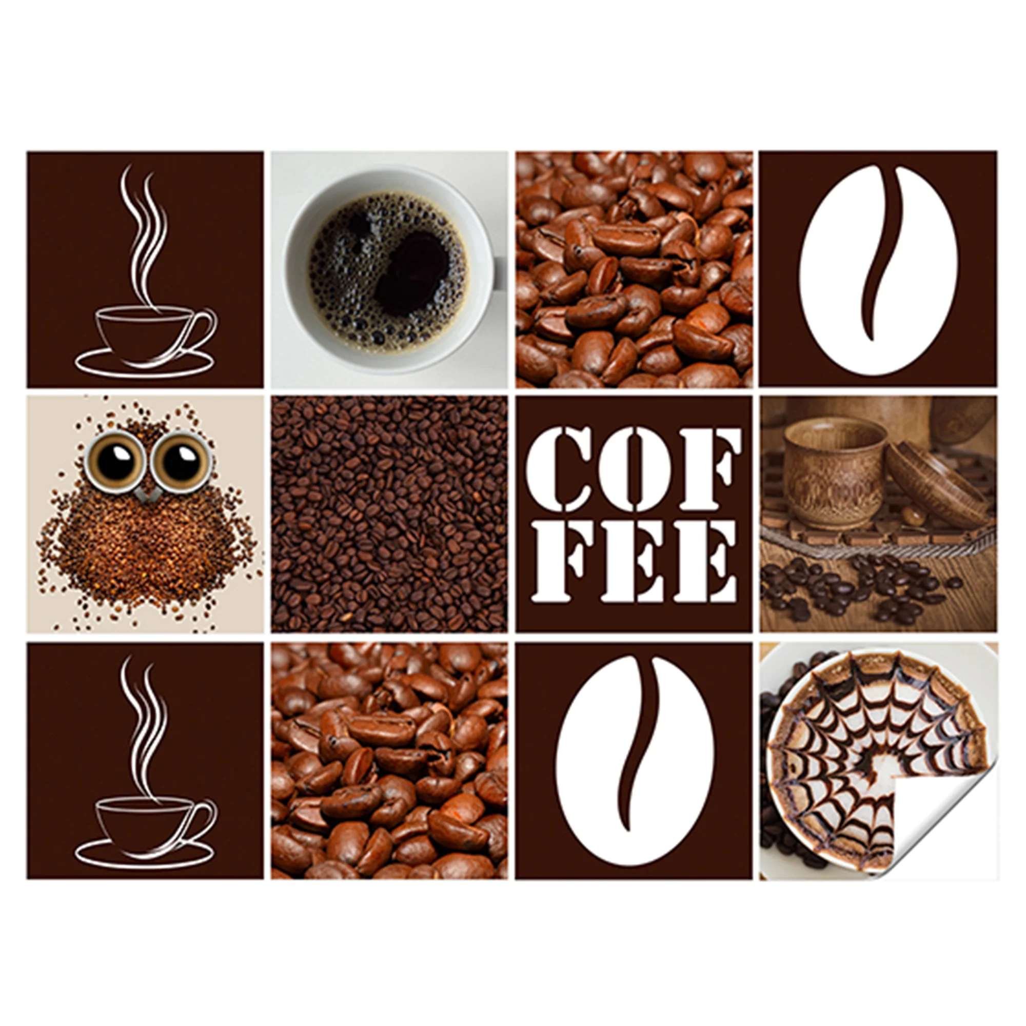 Fliesenaufkleber Kaffee 12 Stück - Image 2