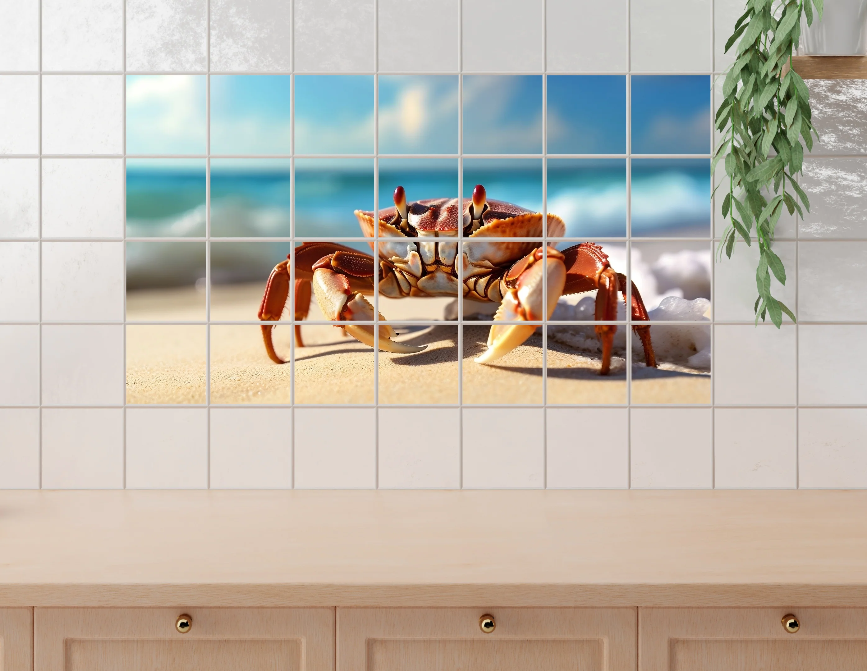 Fliesenaufkleber Krabbe - Ein Hauch von Strandfeeling - Image 3