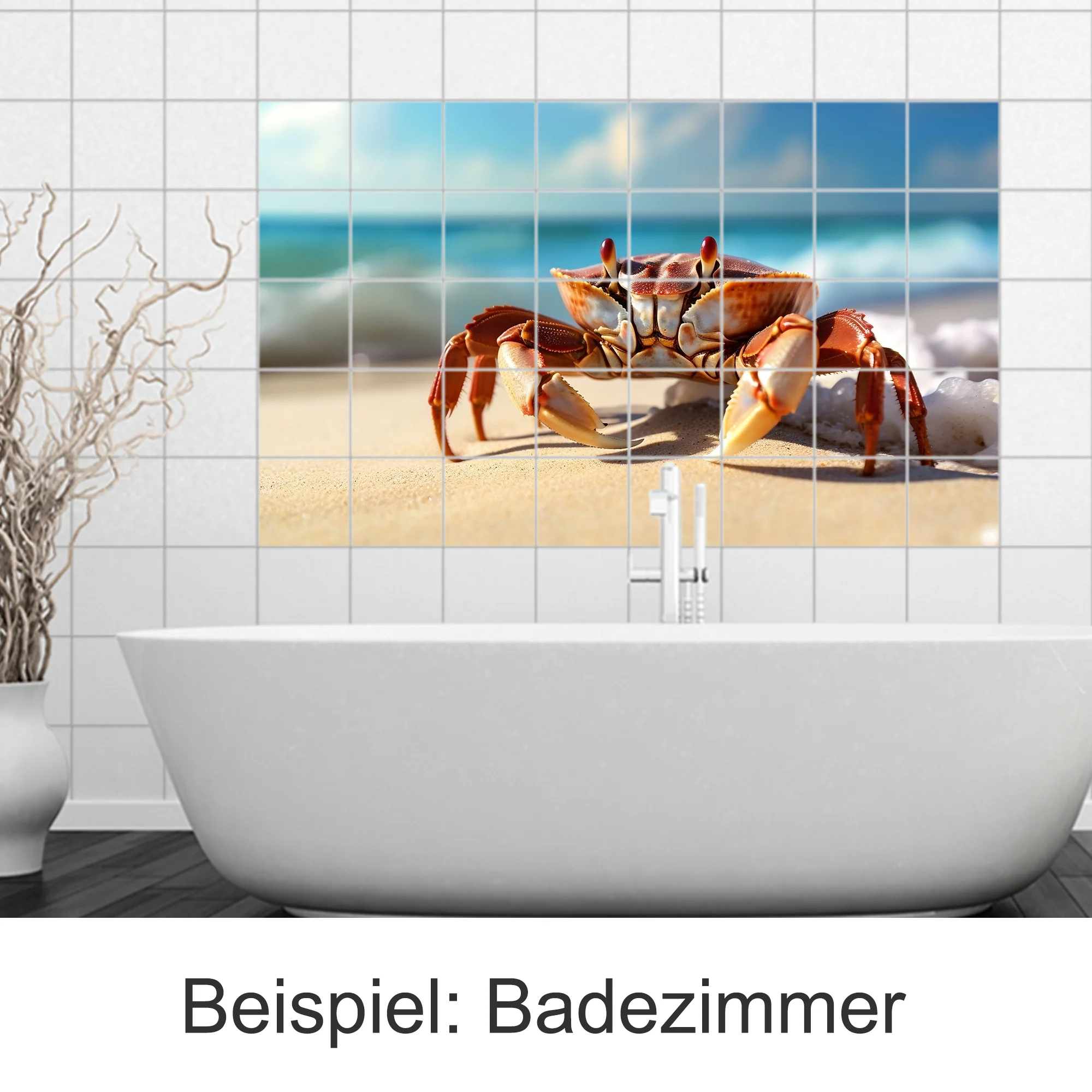 Fliesenaufkleber Krabbe - Ein Hauch von Strandfeeling - Image 4