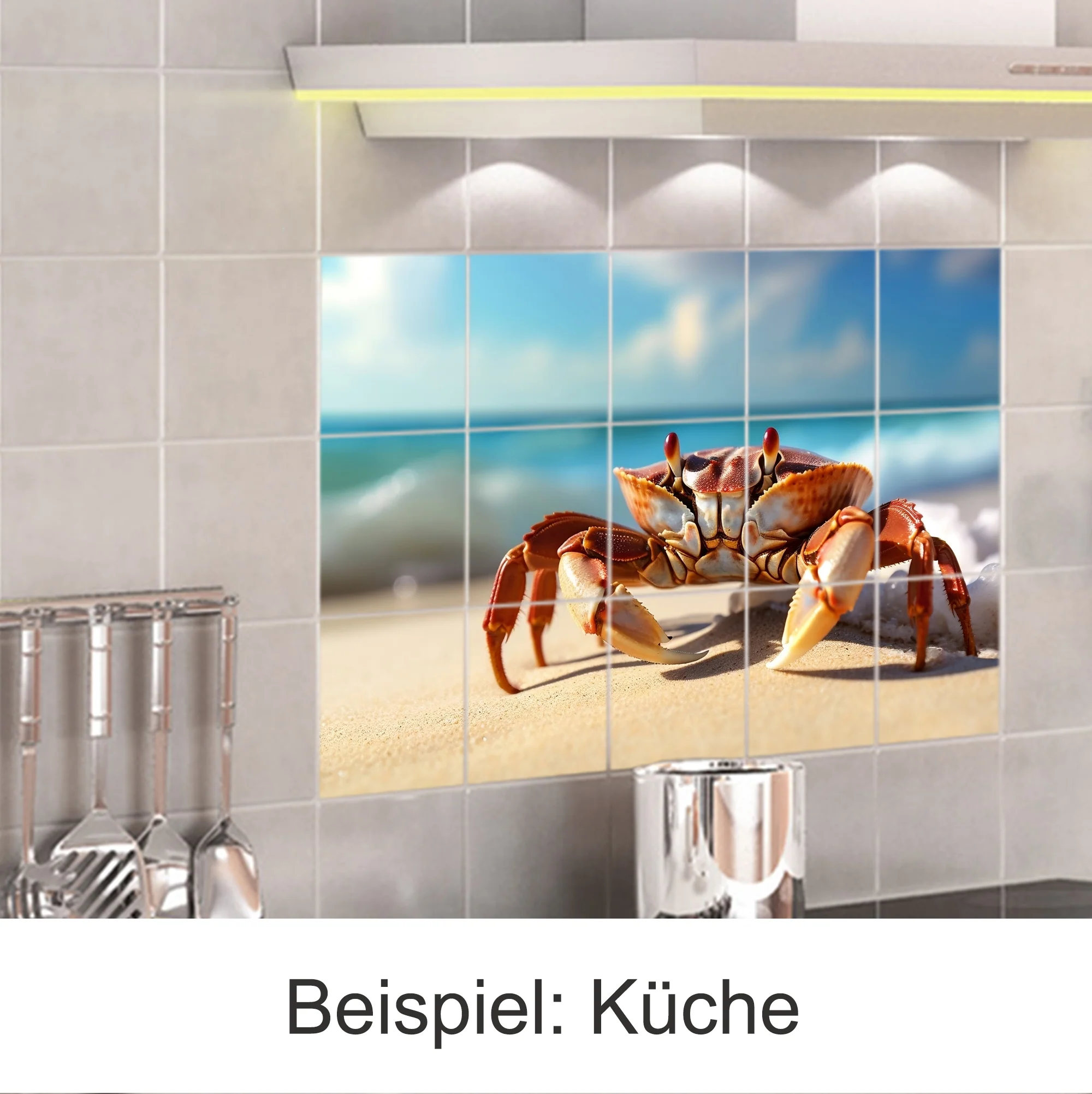 Fliesenaufkleber Krabbe - Ein Hauch von Strandfeeling - Image 5