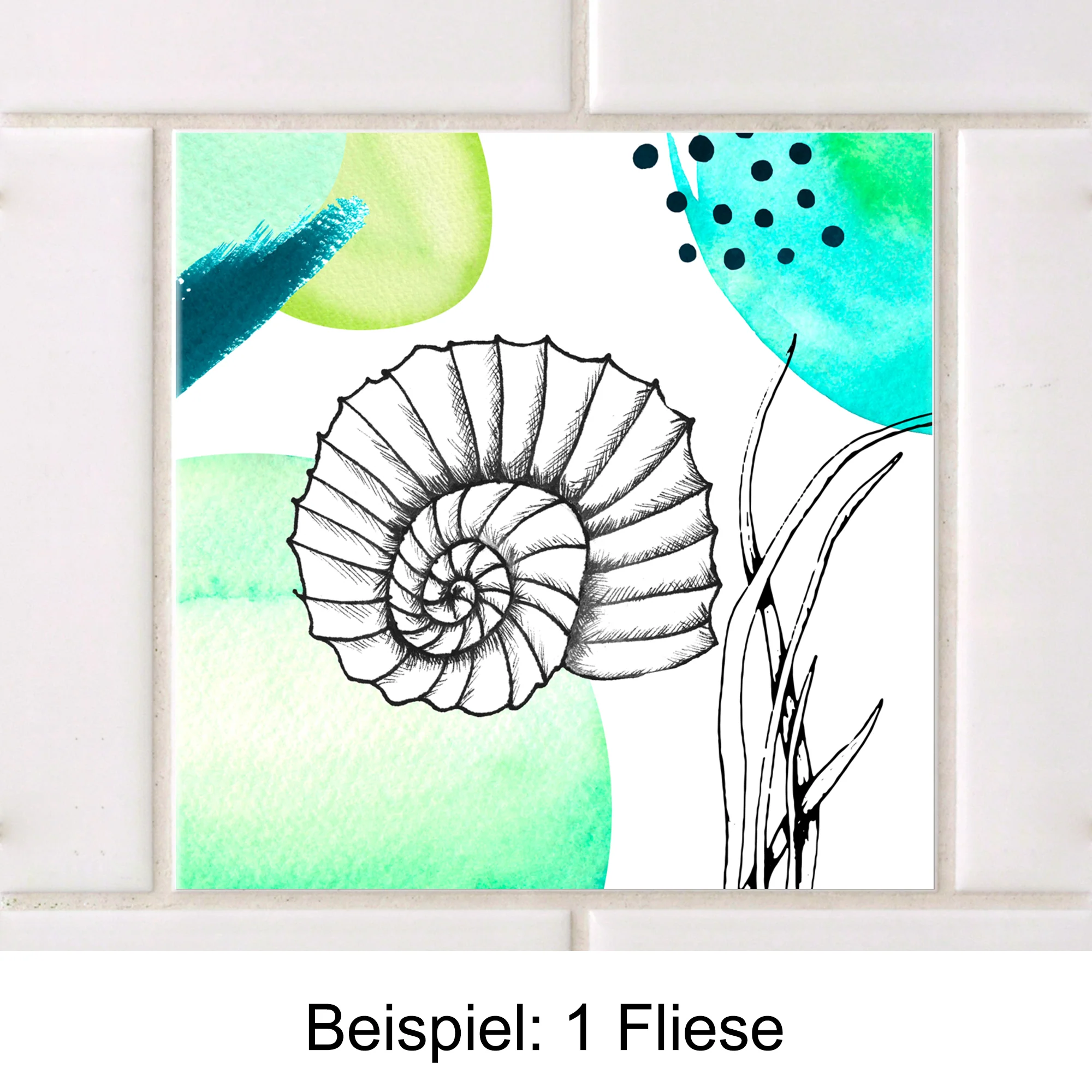 Fliesenaufkleber mit Muscheln - Image 3