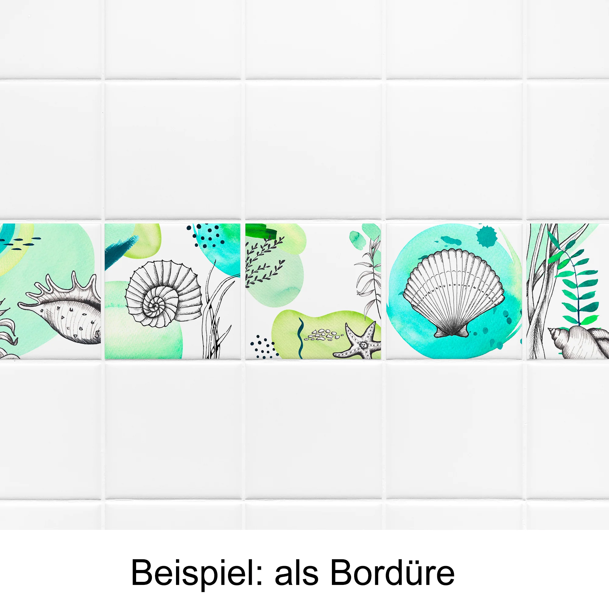 Fliesenaufkleber mit Muscheln - Image 4