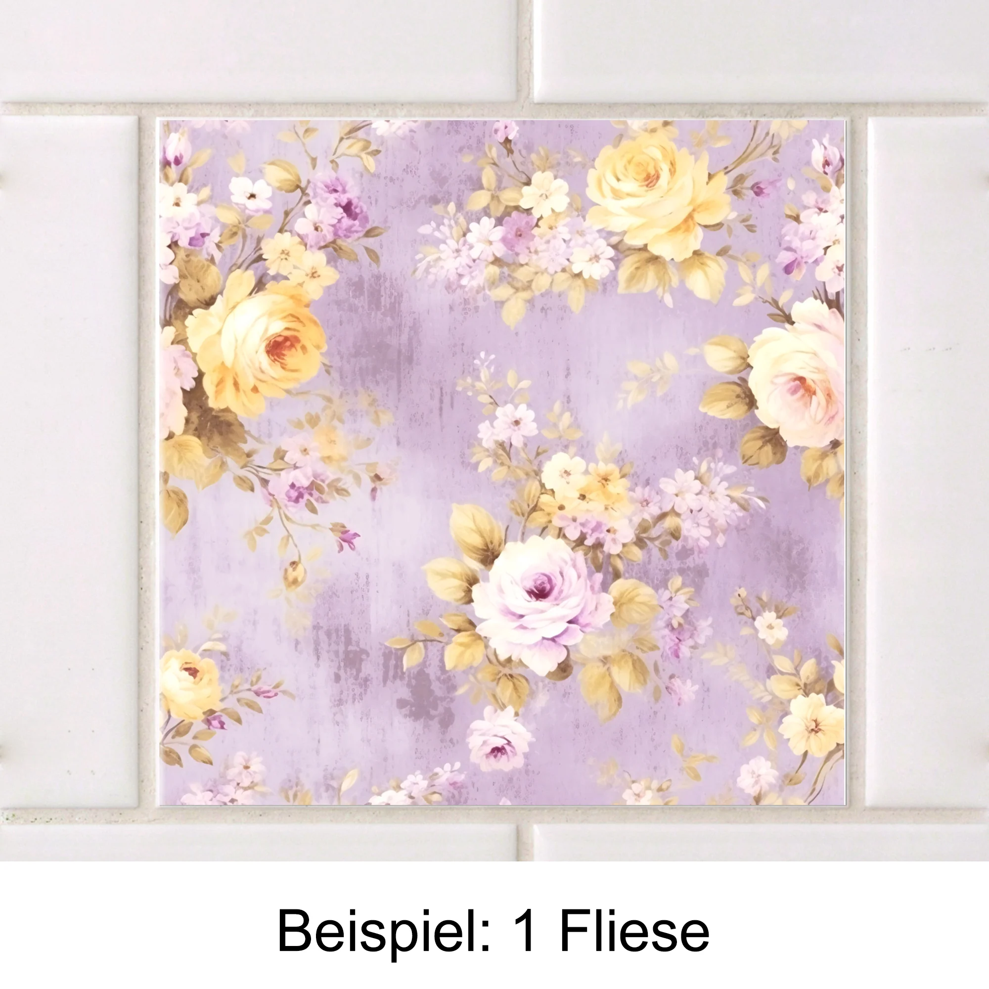Fliesenaufkleber mit floralen Motiven - Image 3