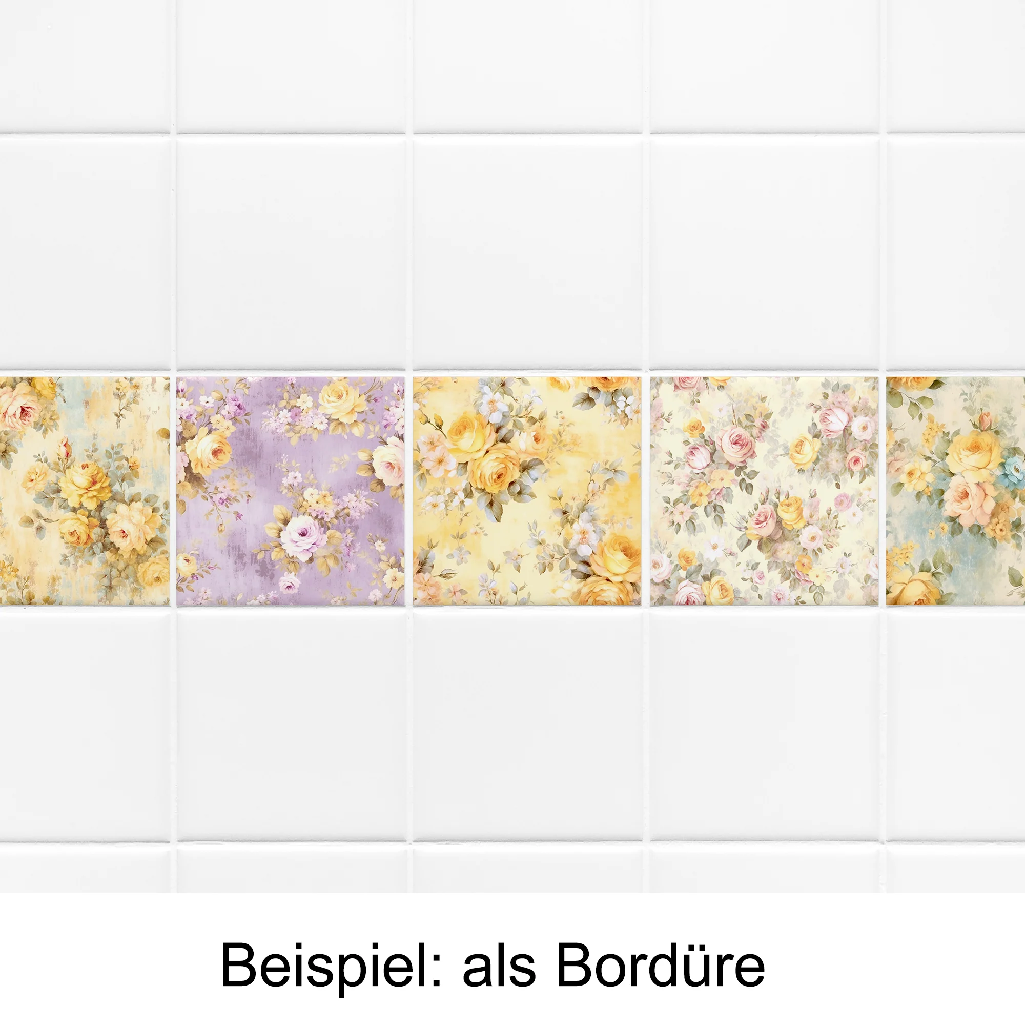 Fliesenaufkleber mit floralen Motiven - Image 4