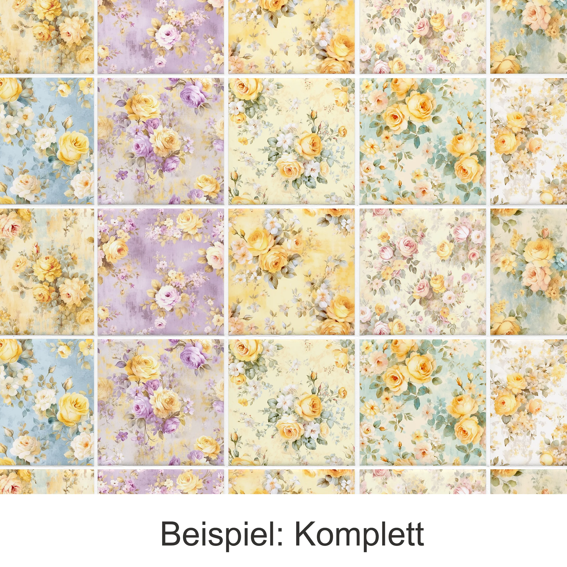 Fliesenaufkleber mit floralen Motiven - Image 5