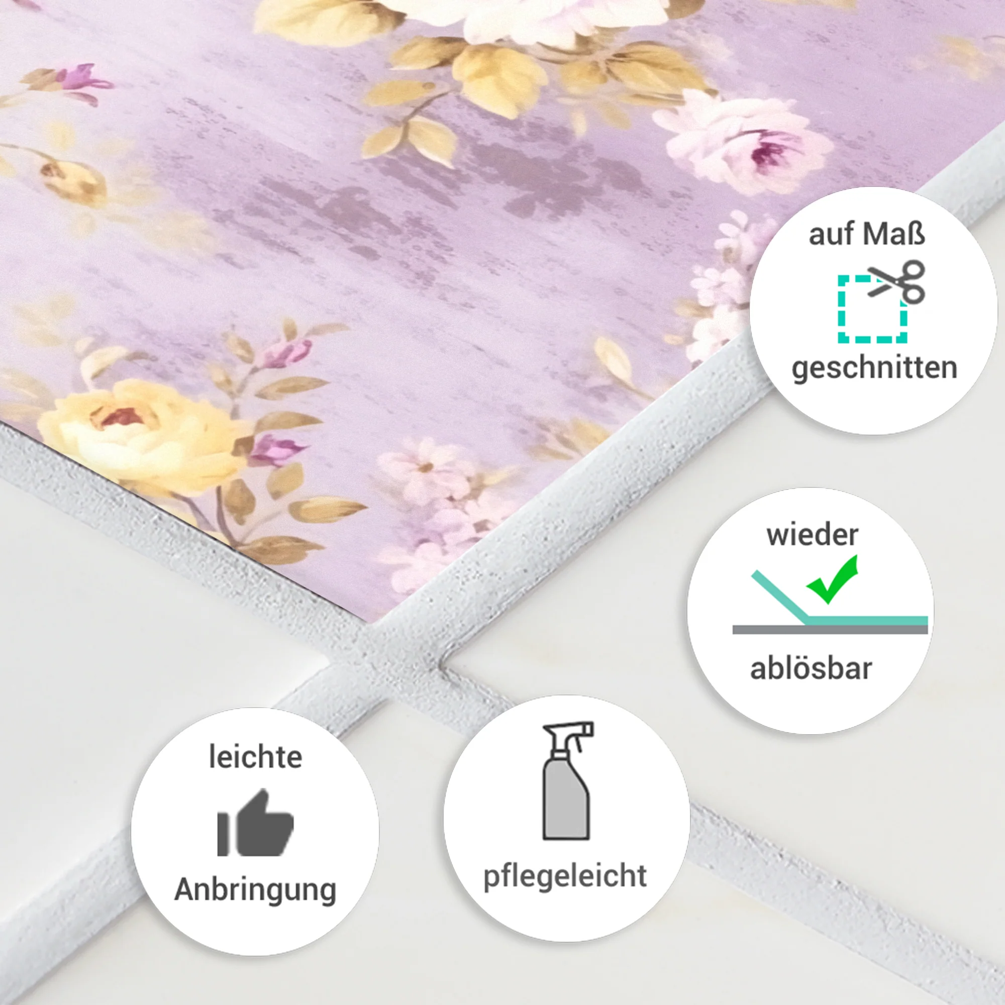 Fliesenaufkleber mit floralen Motiven - Image 7