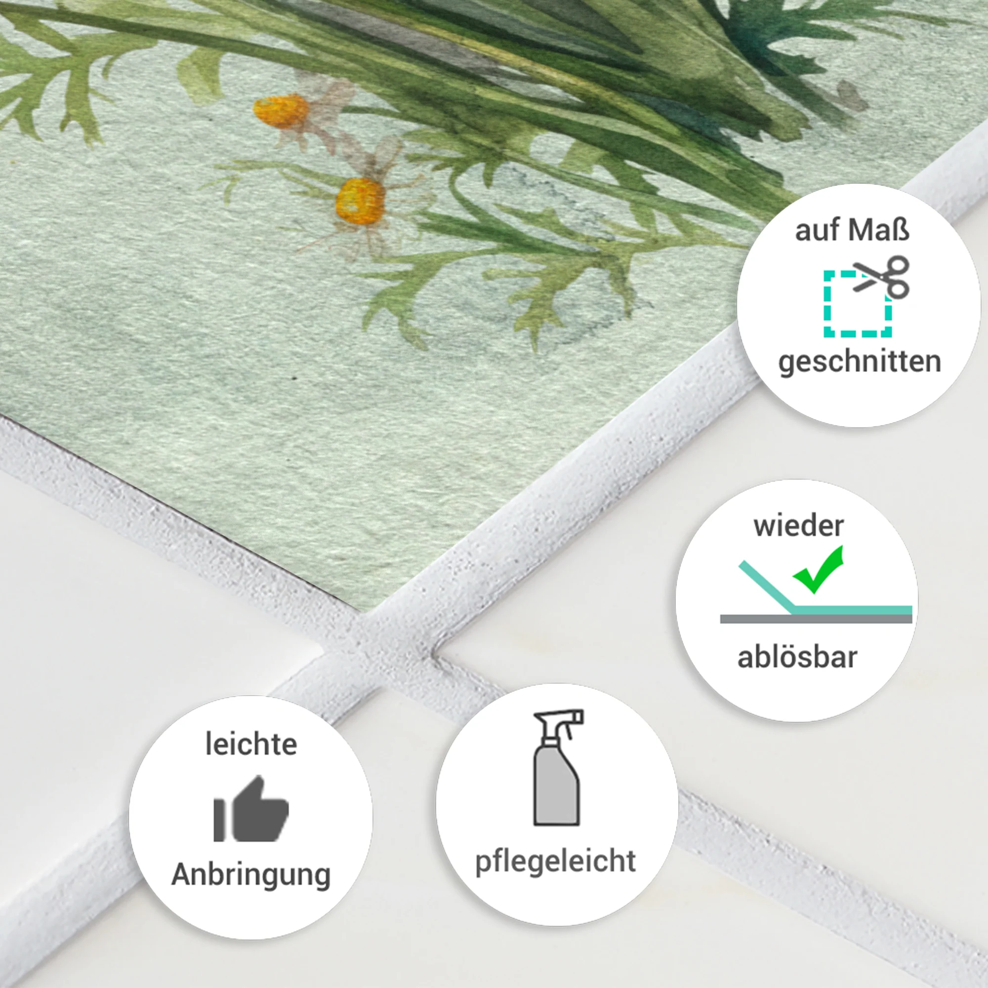 Fliesenaufkleber mit floralen Motiven - Image 7