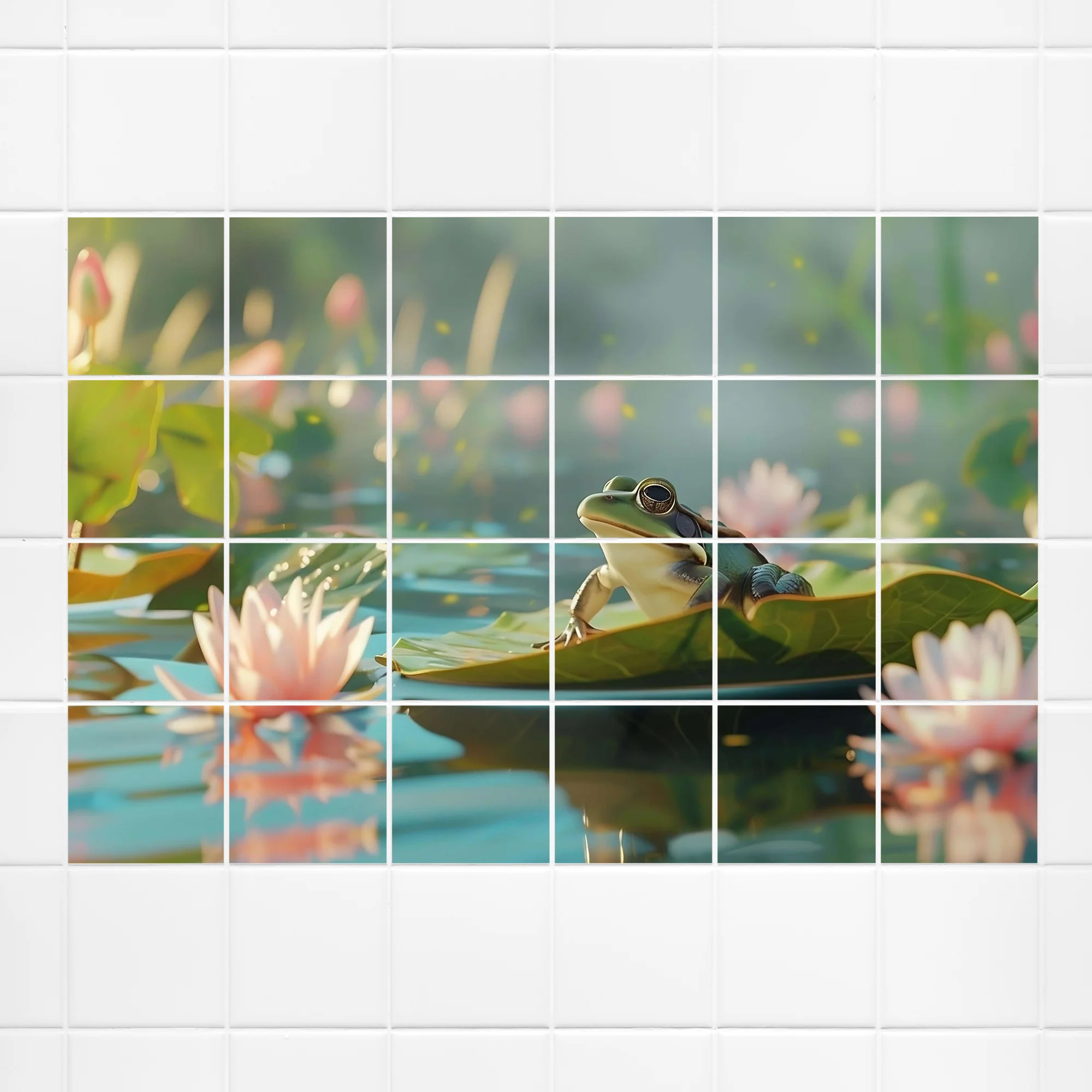 Fliesenaufkleber mit Frosch