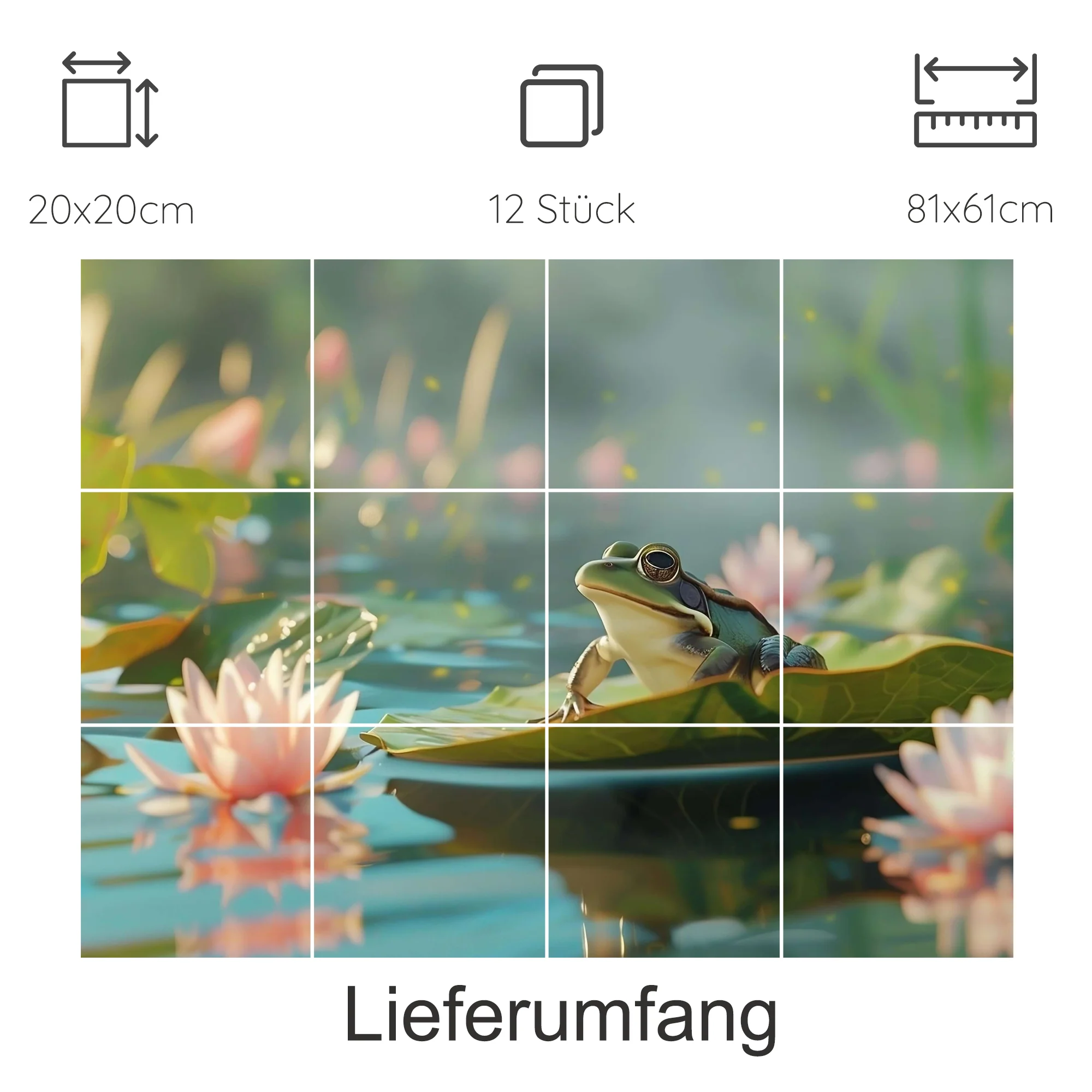 Fliesenaufkleber mit Frosch - Image 11
