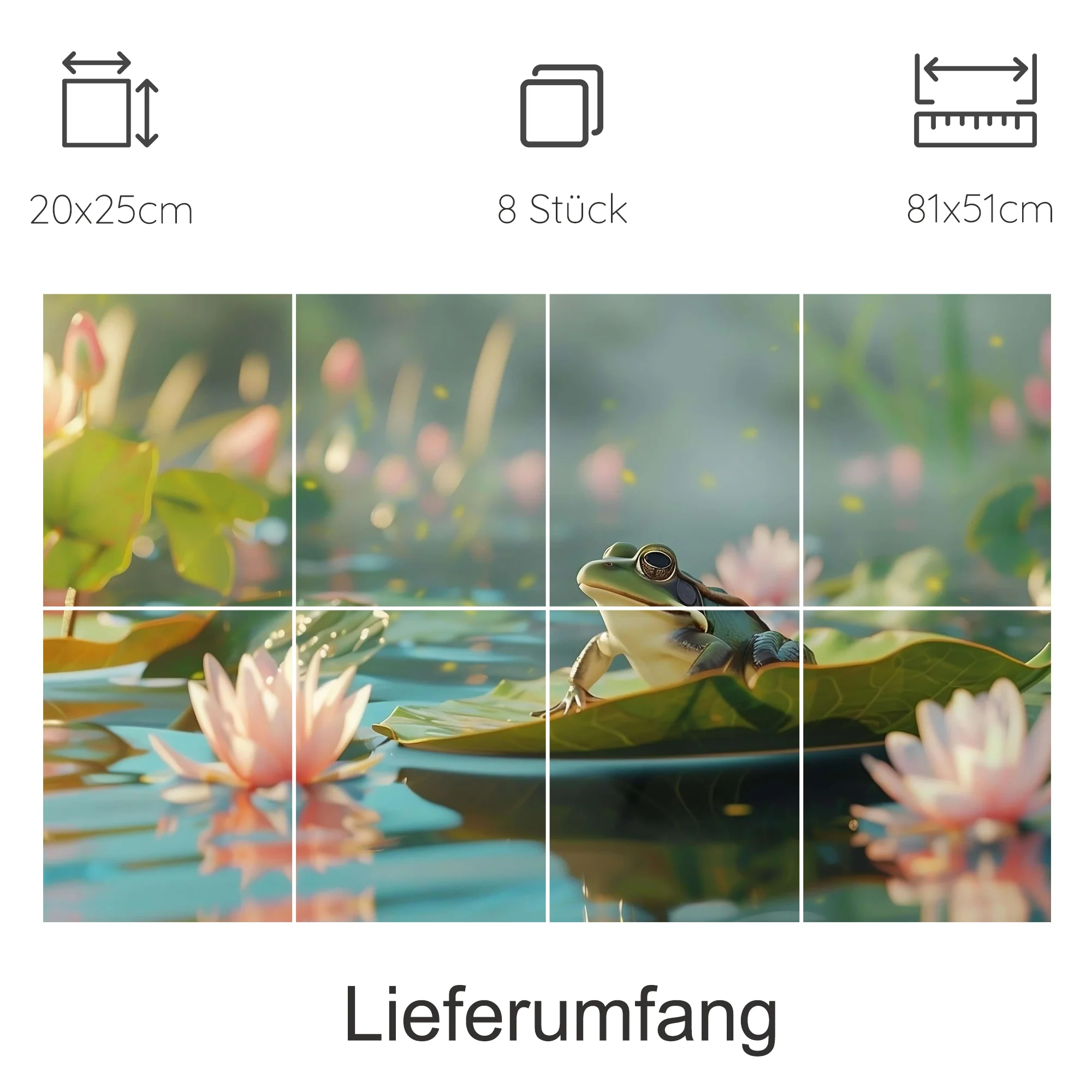 Fliesenaufkleber mit Frosch - Image 12