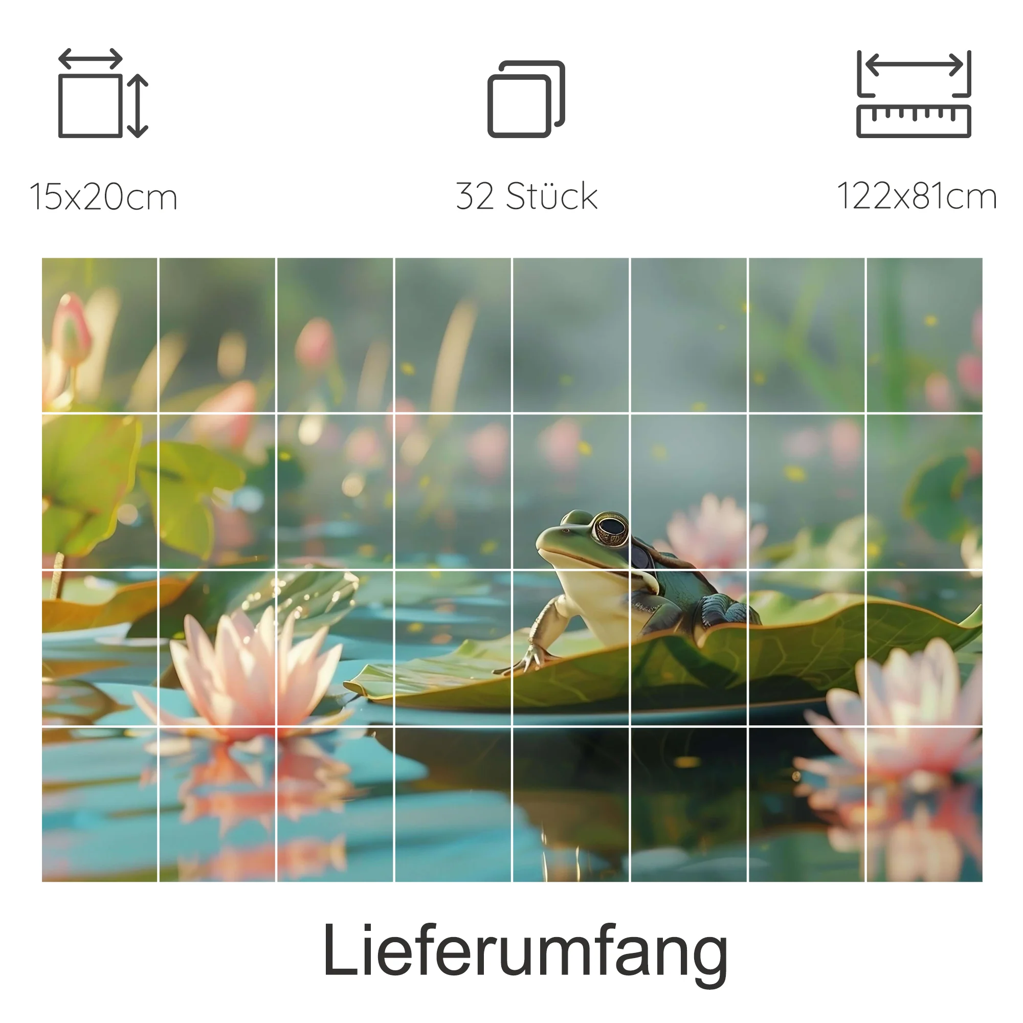 Fliesenaufkleber mit Frosch - Image 14