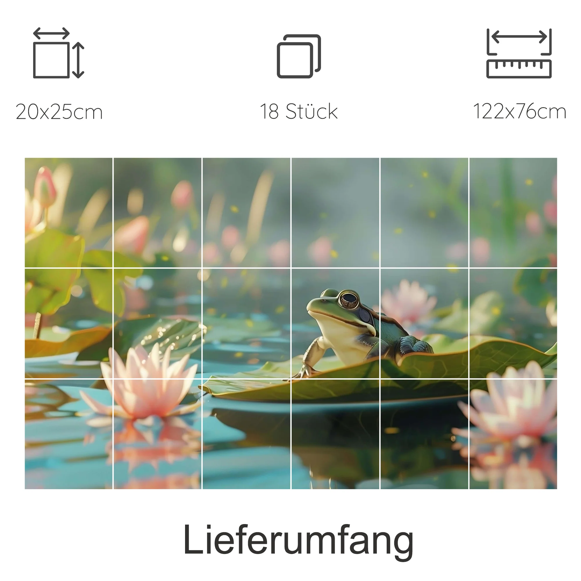 Fliesenaufkleber mit Frosch - Image 15
