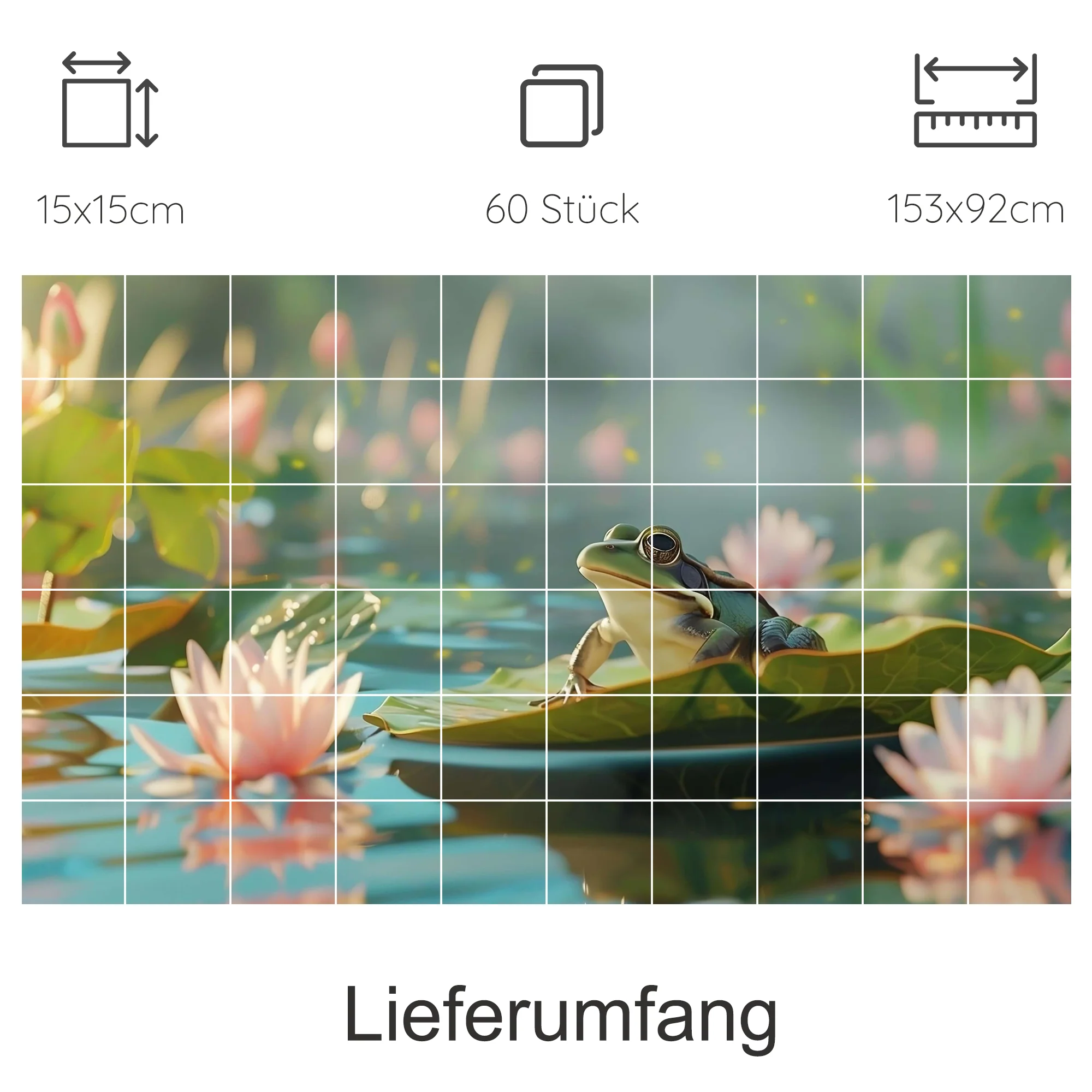 Fliesenaufkleber mit Frosch - Image 17